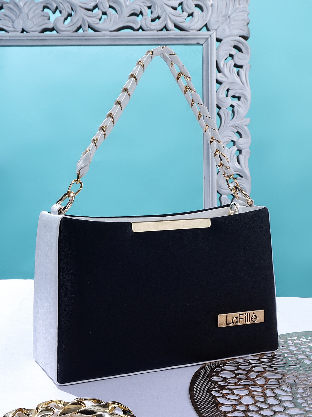 

LaFille Structured Handheld Bag, Blue