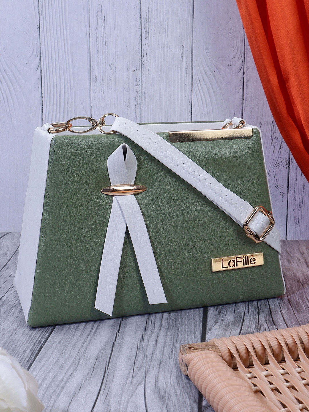 

LaFille Bow Detail Structured Sling Bag, Green