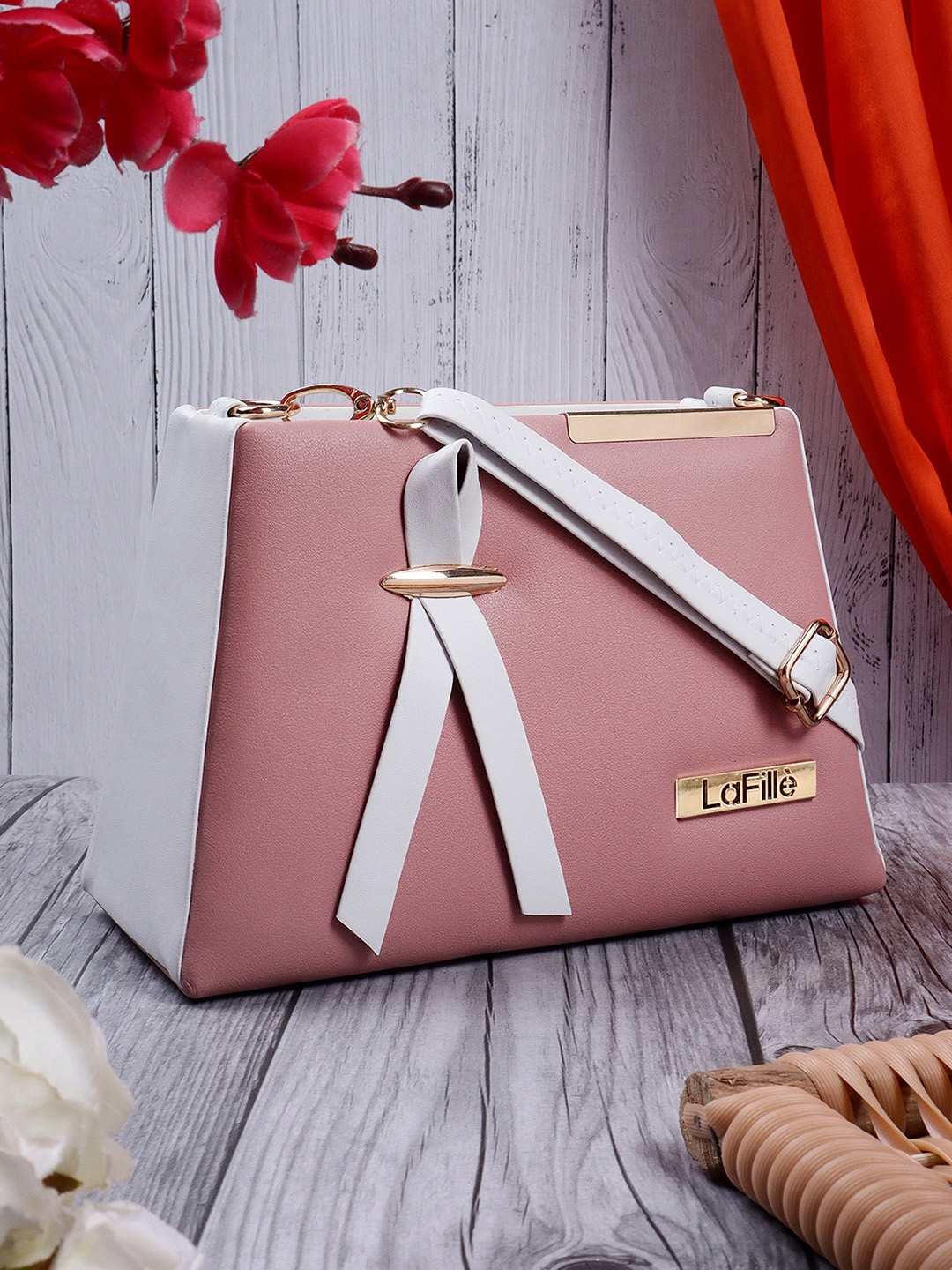 

LaFille Bow Detail Structured Sling Bag, Pink