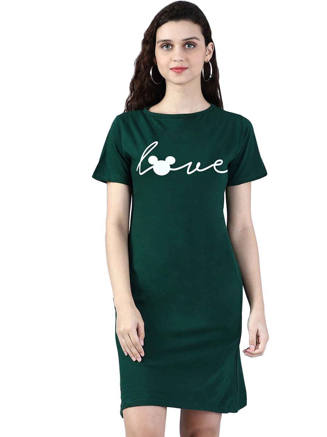 

BROADSTAR Typography Printed Regular Fit Pure Cotton Casual T-shirt, Green