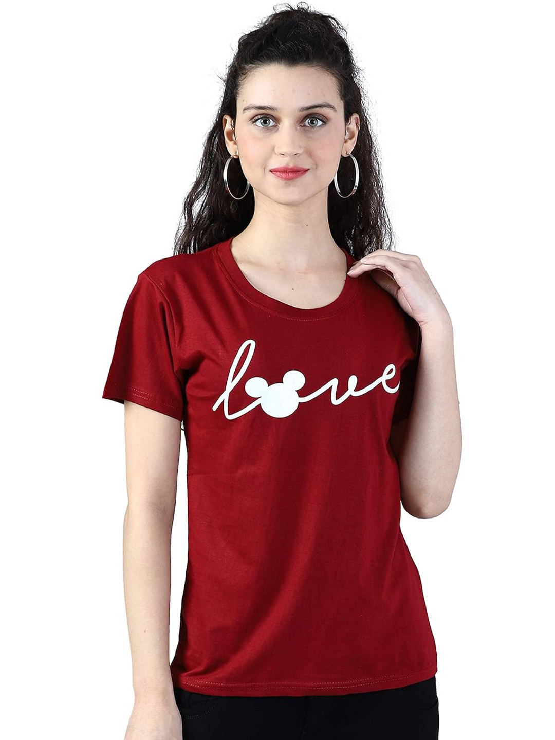 

BROADSTAR Typography Printed T-shirt, Maroon