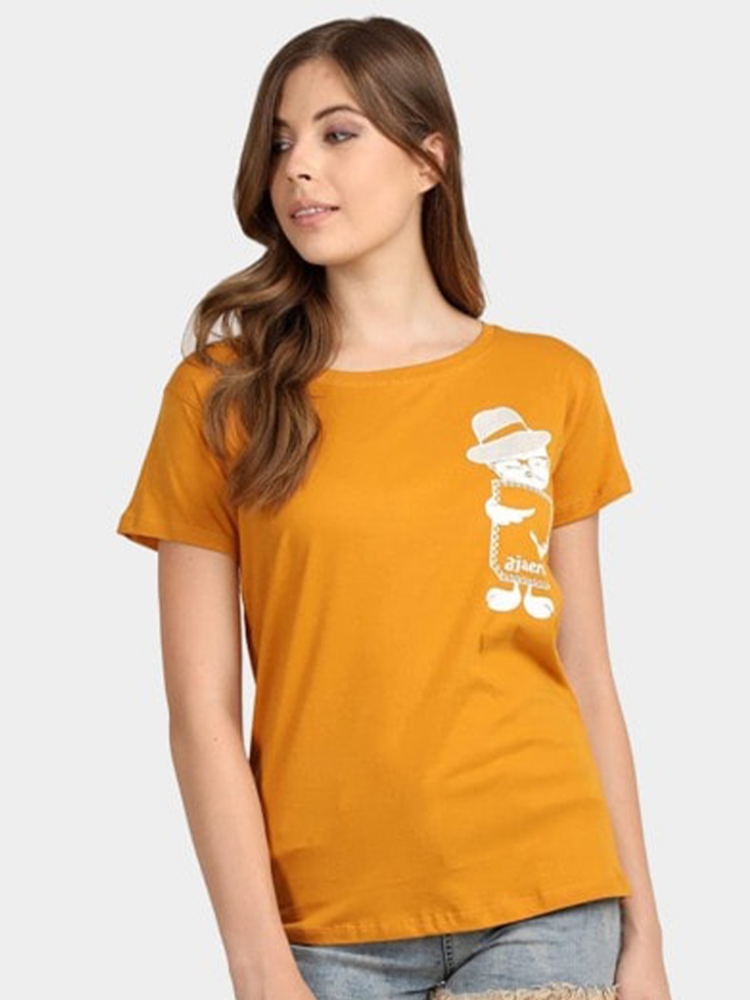 

Next One Typography Printed Pure Cotton T-shirt, Mustard