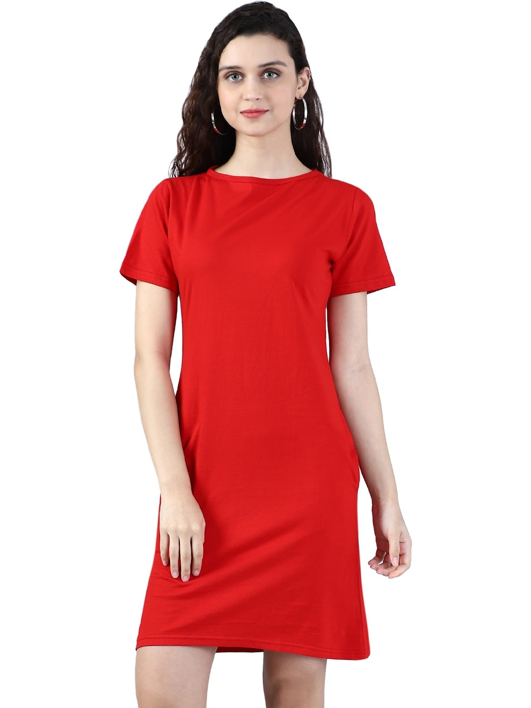 

Next One Above Knee Pure Cotton T-shirt Dress, Red