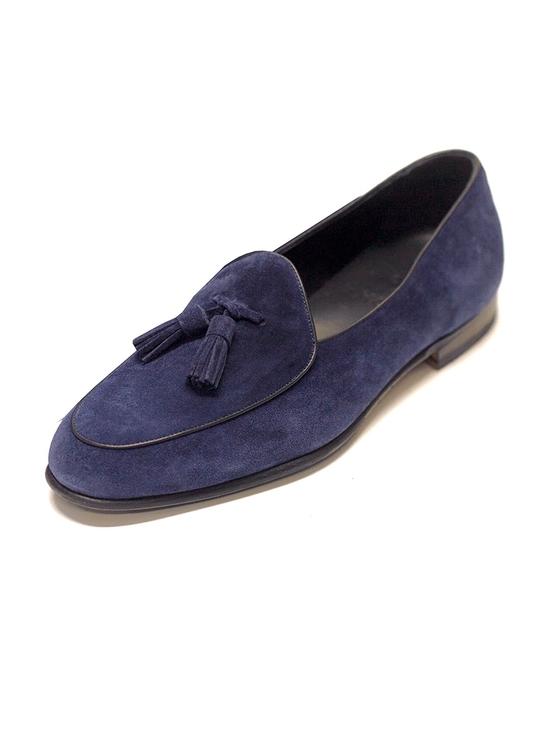 

Wolvenmilano Men Suede Comfort Insole Tassel Loafers, Navy blue