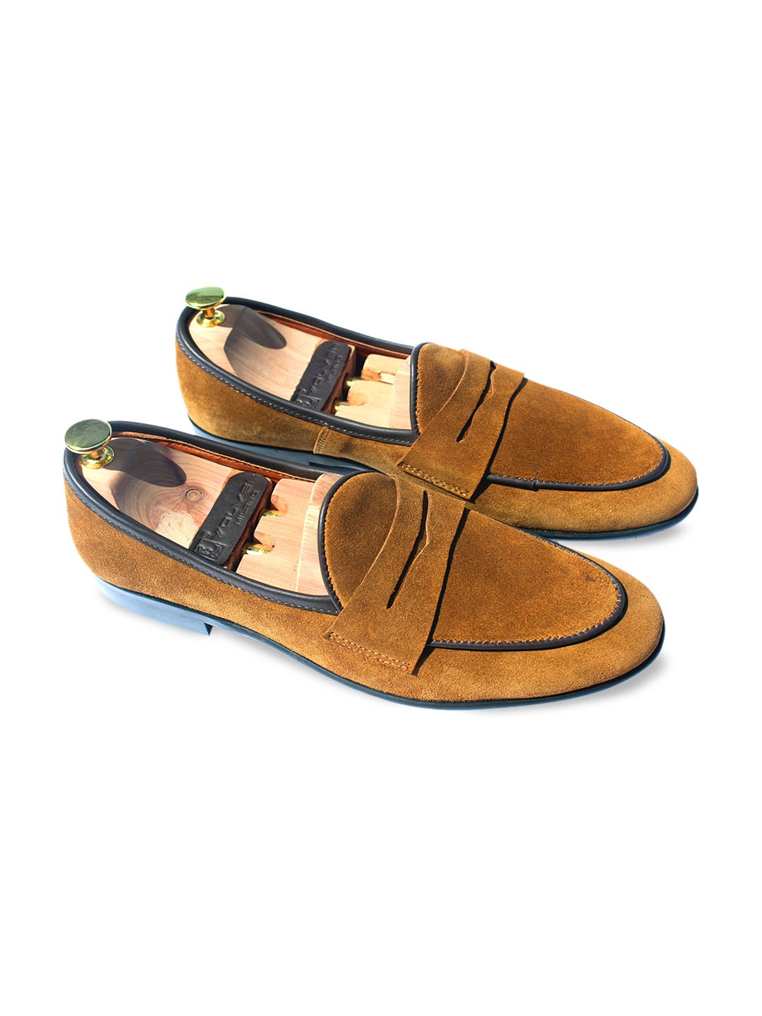 

Wolvenmilano Men Suede Comfort Insole Penny Loafers, Tan