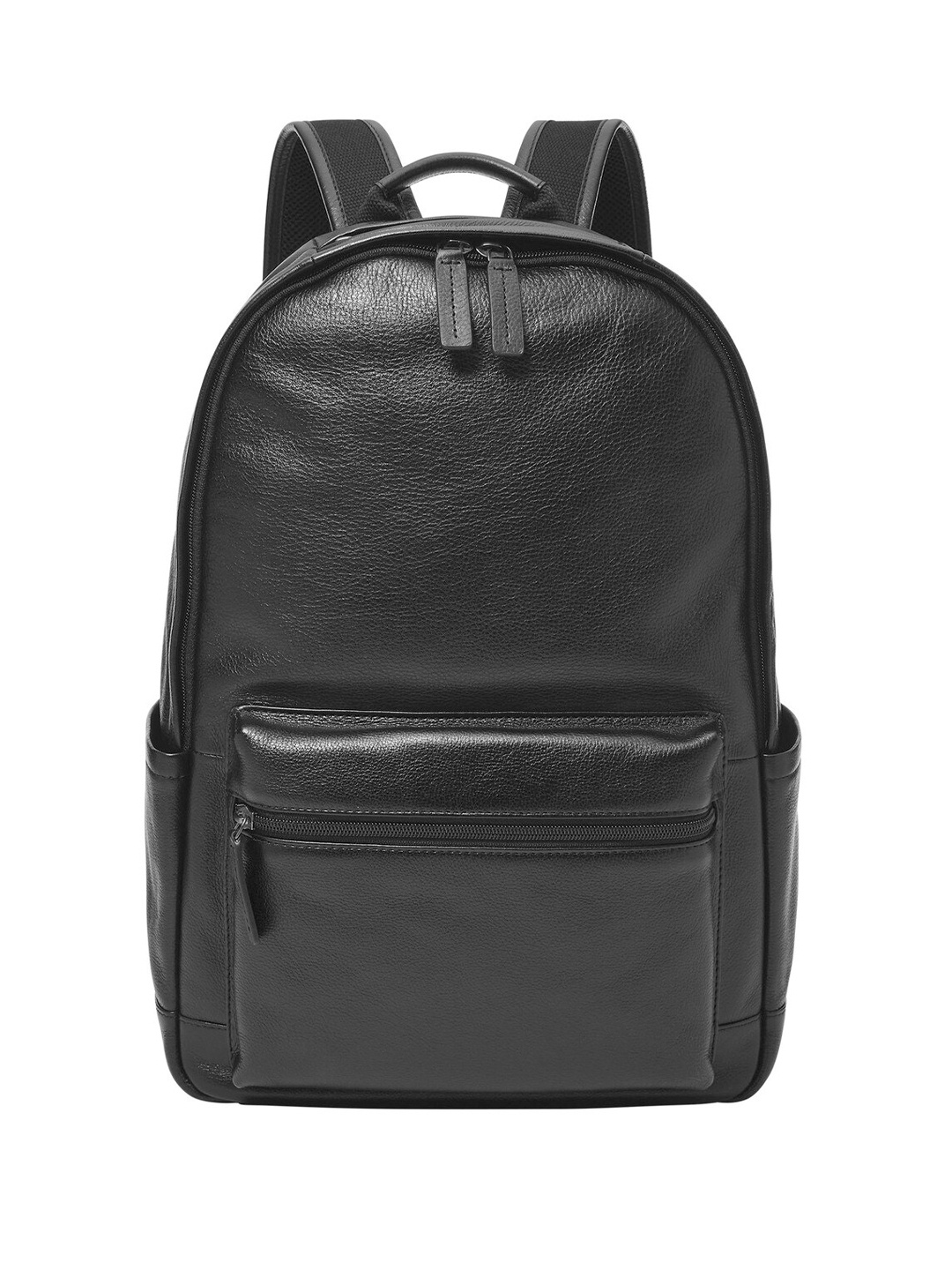 

Fossil Men Padded Mesh 16 Inch Laptop Leather Backpack, Black