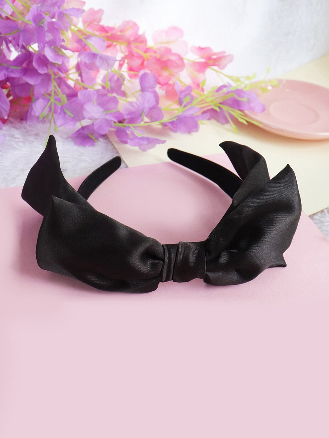 

Soho Boho Studio Bow Detail Satin Hairband, Black