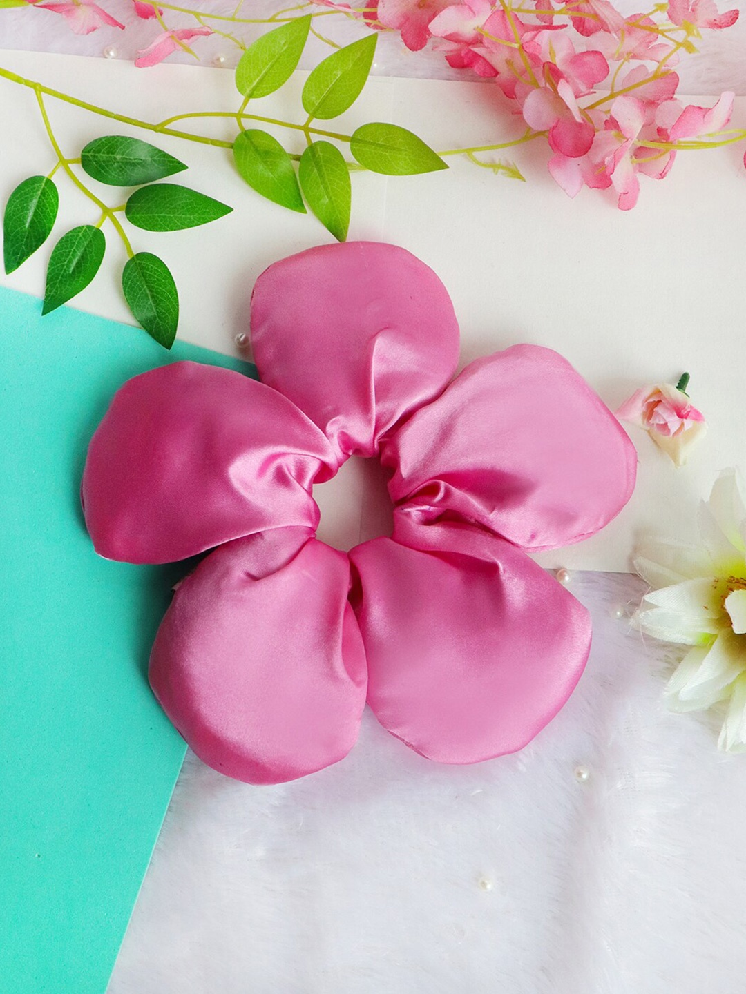 

Soho Boho Studio Flower Oversized Fabric Scrunchie, Pink