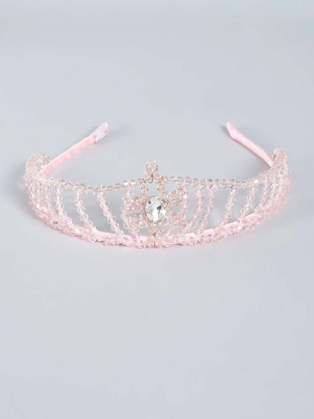 

Choko Girls Embellished Beaded Tiara, Pink