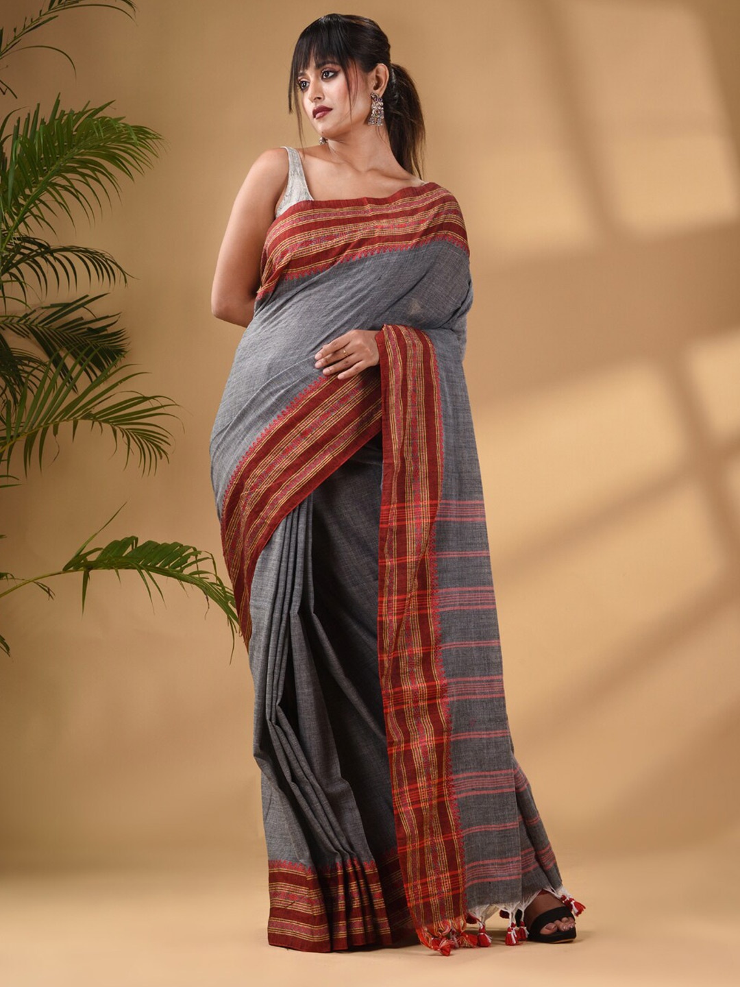 

Arhi Zari Pure Cotton Saree, Grey