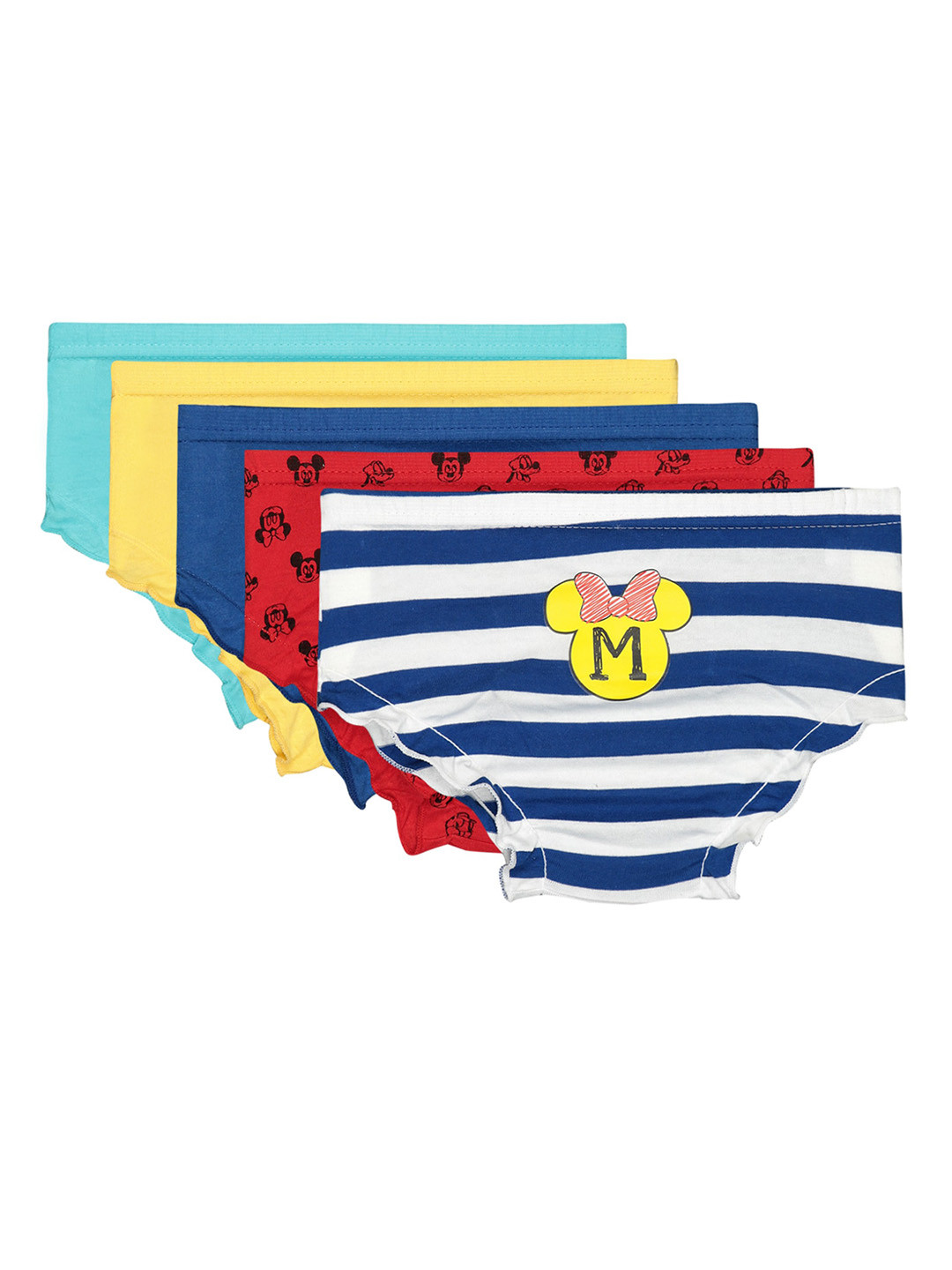 

Bodycare Kids Girls Pack Of 5 Premium Pure Cotton Ribbed Briefs IIBY1579-PK001, Yellow
