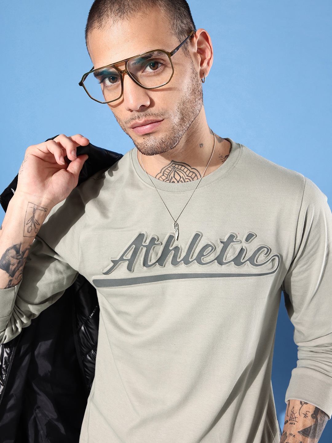 

DILLINGER Men Typography Printed Regular Fit T-shirt, Grey