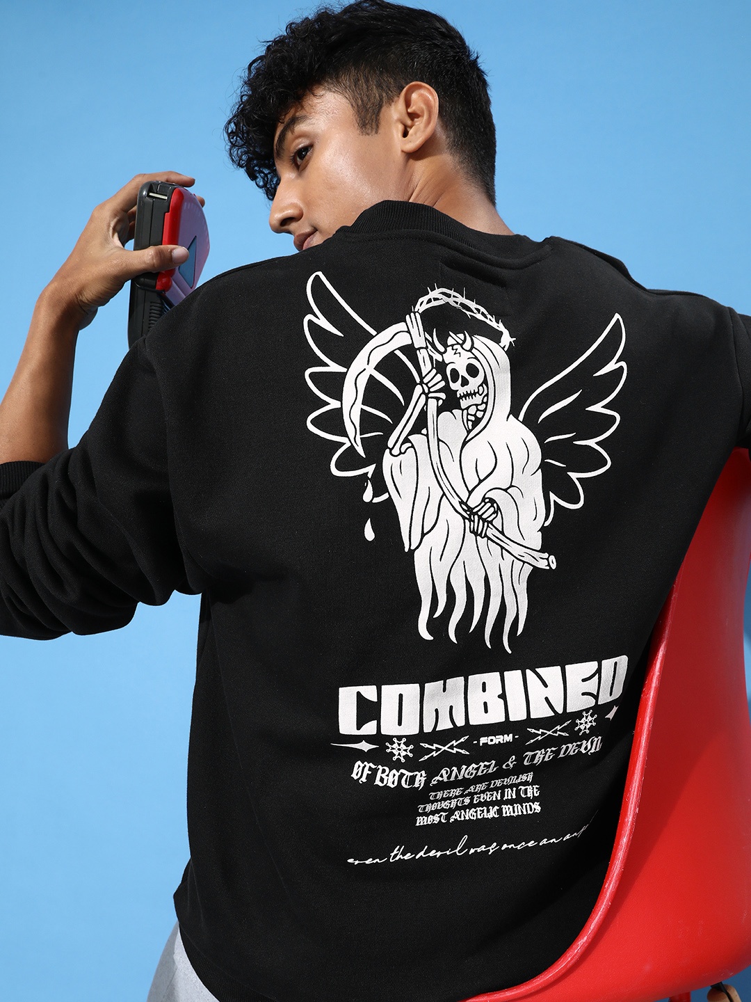 

Difference of Opinion Men Printed Sweatshirt, Black