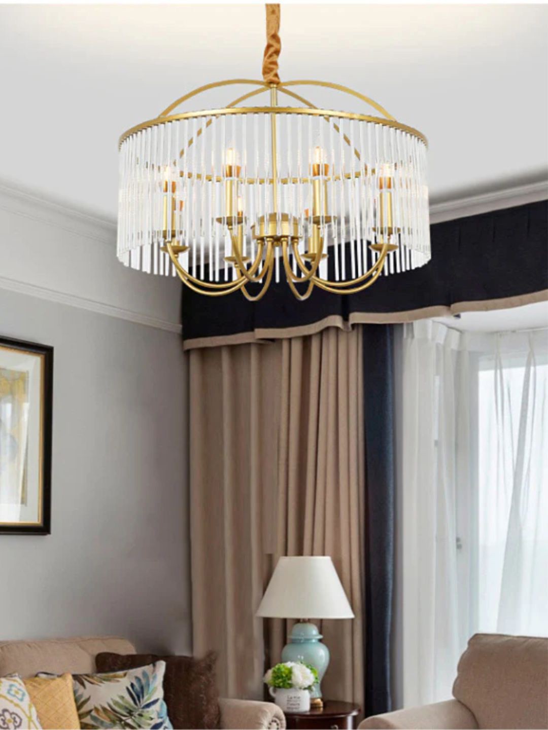 

The Art House White Aluminium Ceiling Lamp, Gold