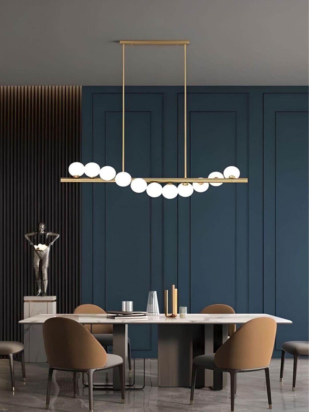 

The Art House Golden & White Contemporary Ceiling Lamp, Gold