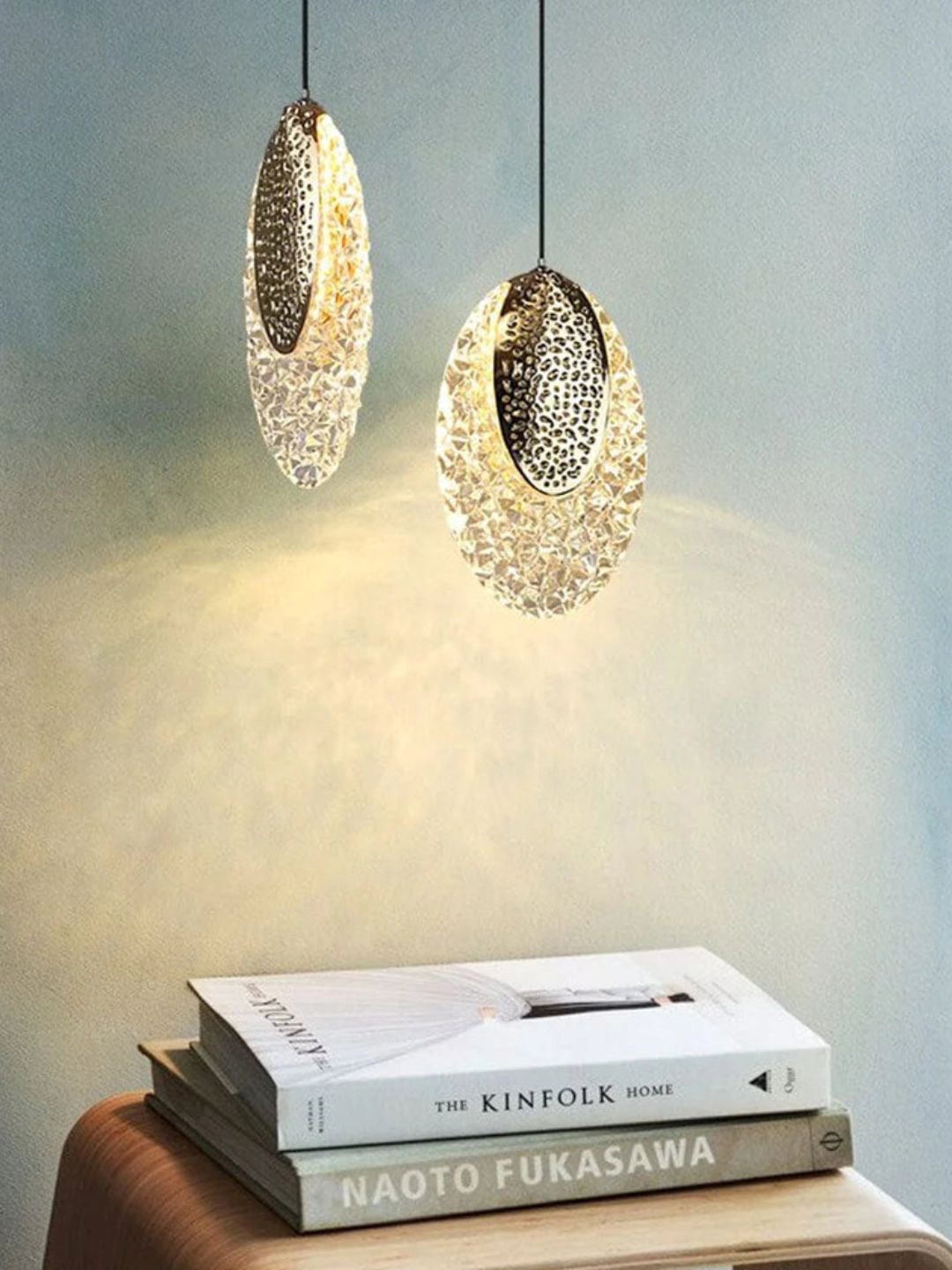 

The Art House Golden Textured Hanging Pendant Ceiling Lamp, Gold