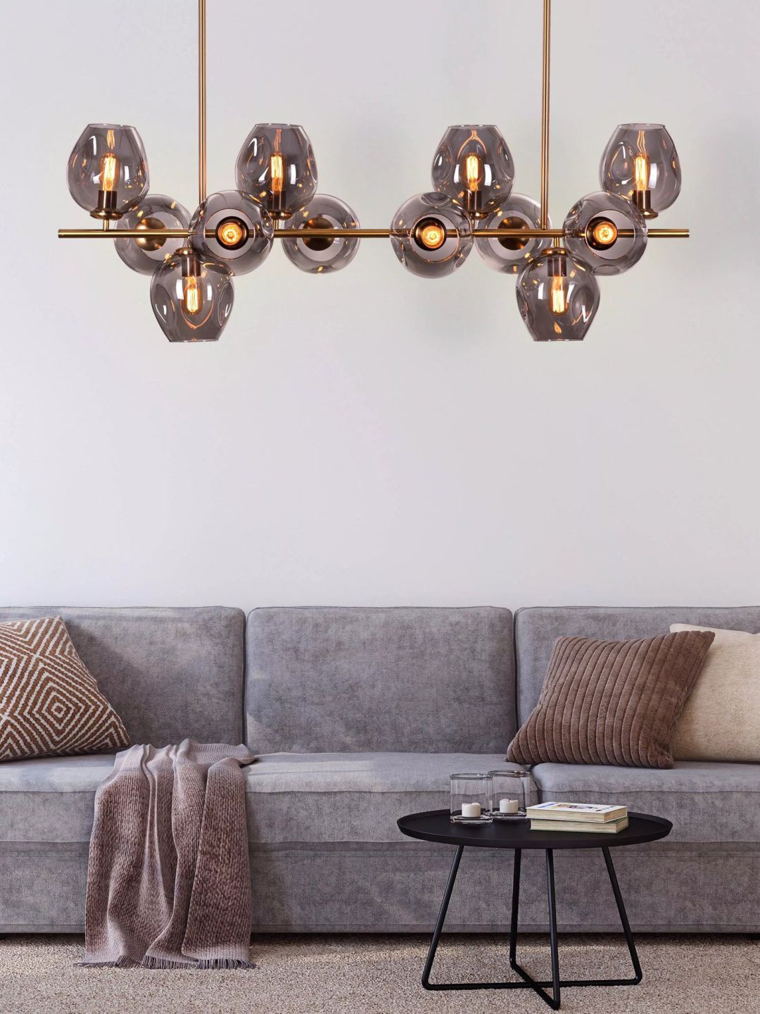 

The Art House Brown Smoky Glass Hanging Ceiling Lamps