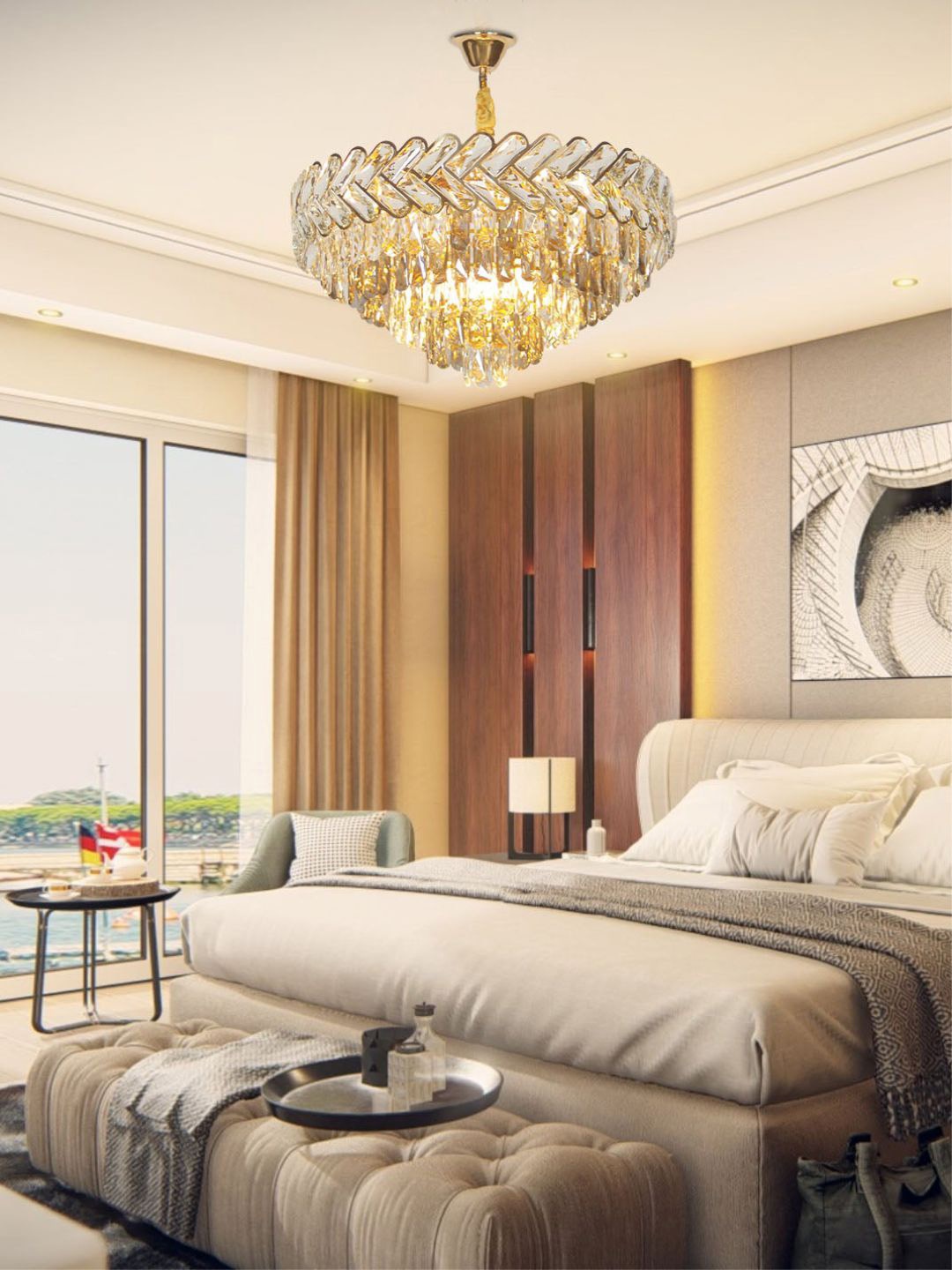 

The Art House led crystal chandelier Ceiling Lamps, White