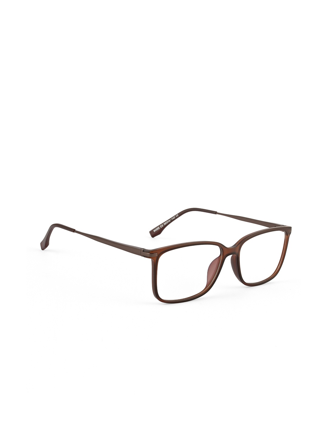 

ROYAL SON Unisex Full Rim Square Frames With Screw Fixer SF0074-C4, Brown