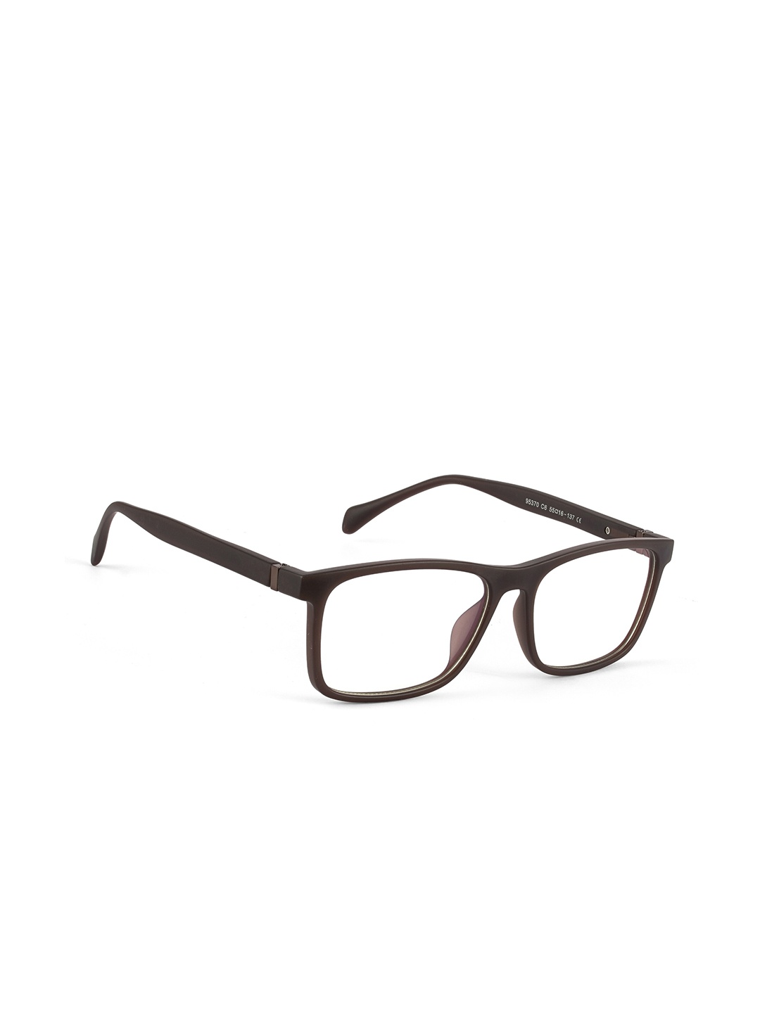 

ROYAL SON Unisex Full Rim Square Frames With Screw Fixer SF0071-C2, Transparent