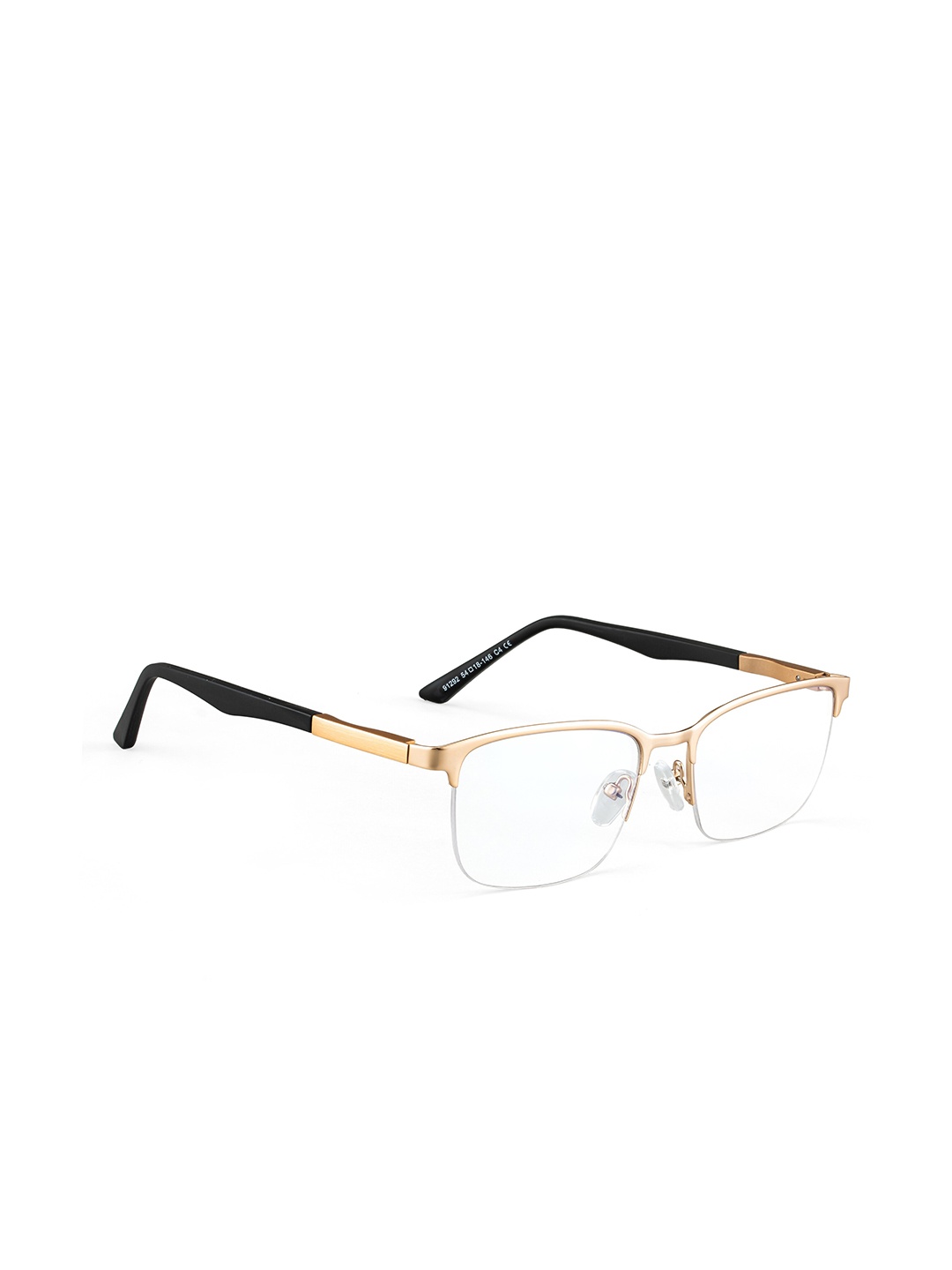 

ROYAL SON Unisex Half Rim Square Frames, Transparent