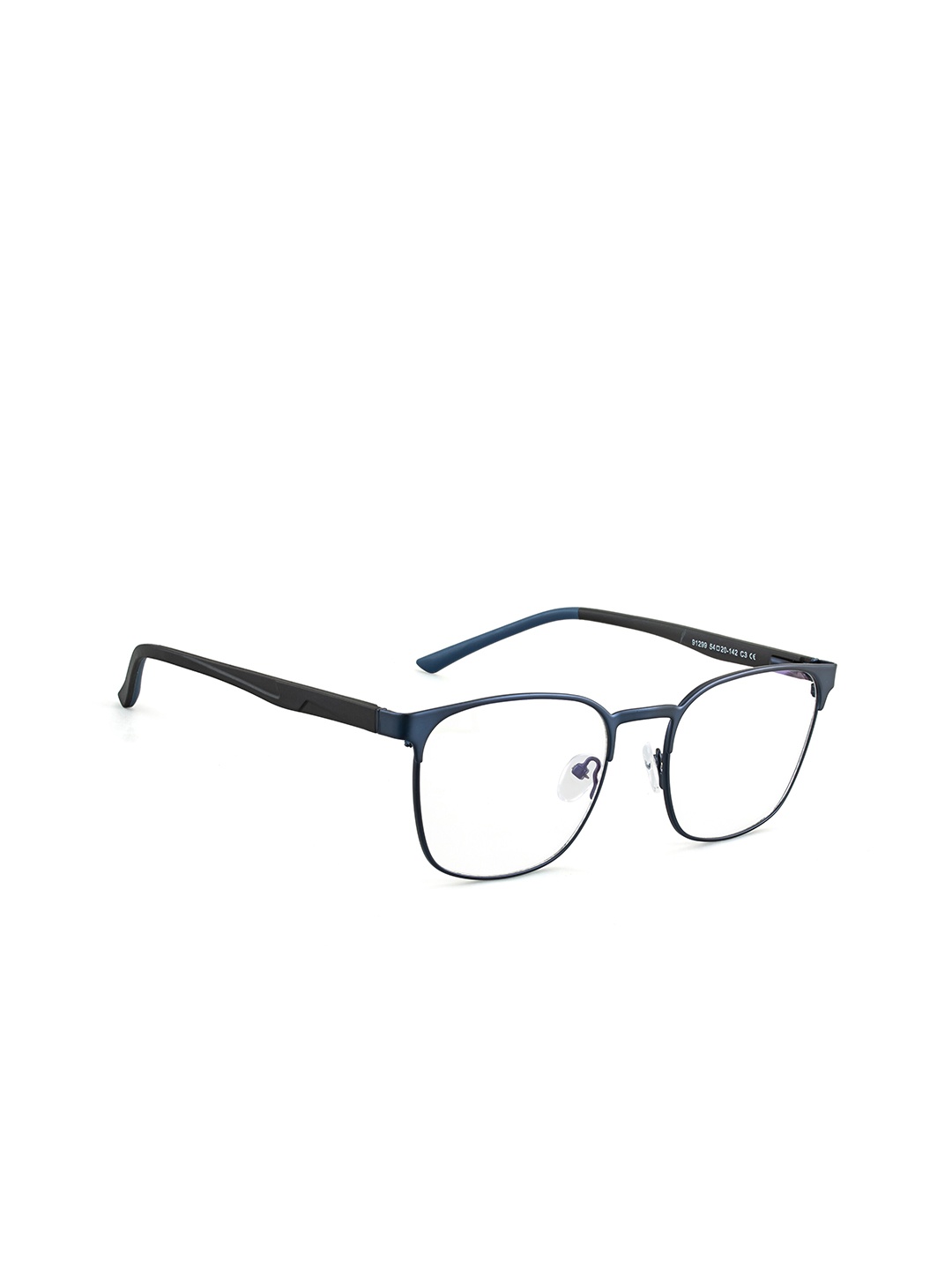 

ROYAL SON Unisex Full Rim Square Frames With Screw Fixer SF0081-C6, Transparent