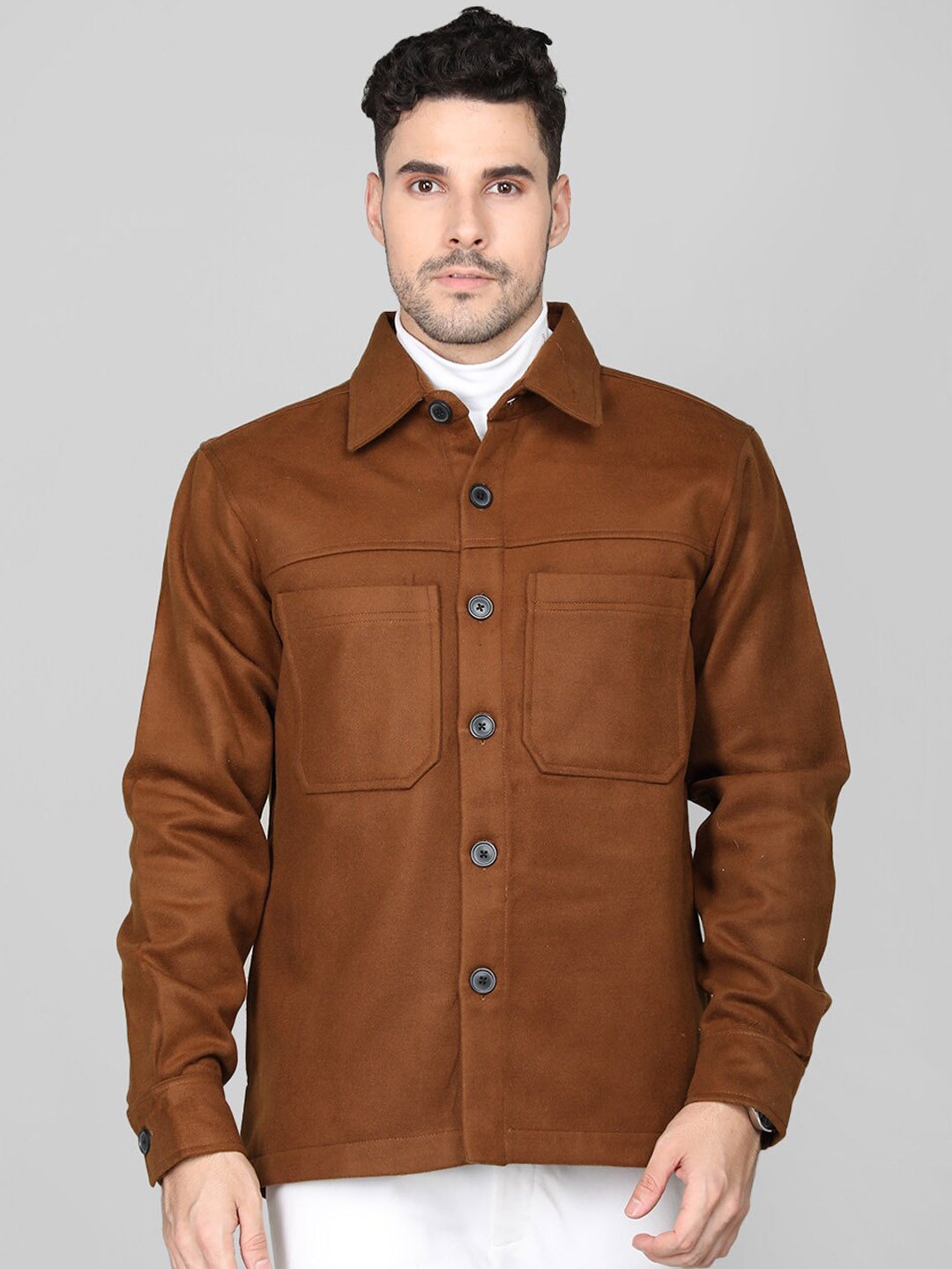 

Dlanxa Spread Collar Shackets, Brown