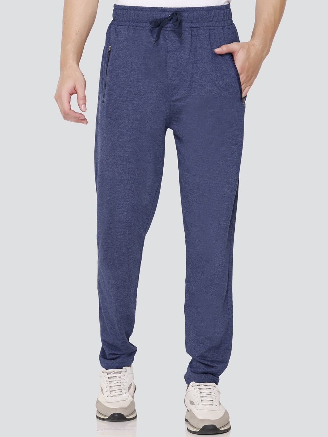 

JINXER Men Straight Fit Mid-Rise Cotton Sports Track Pant, Blue