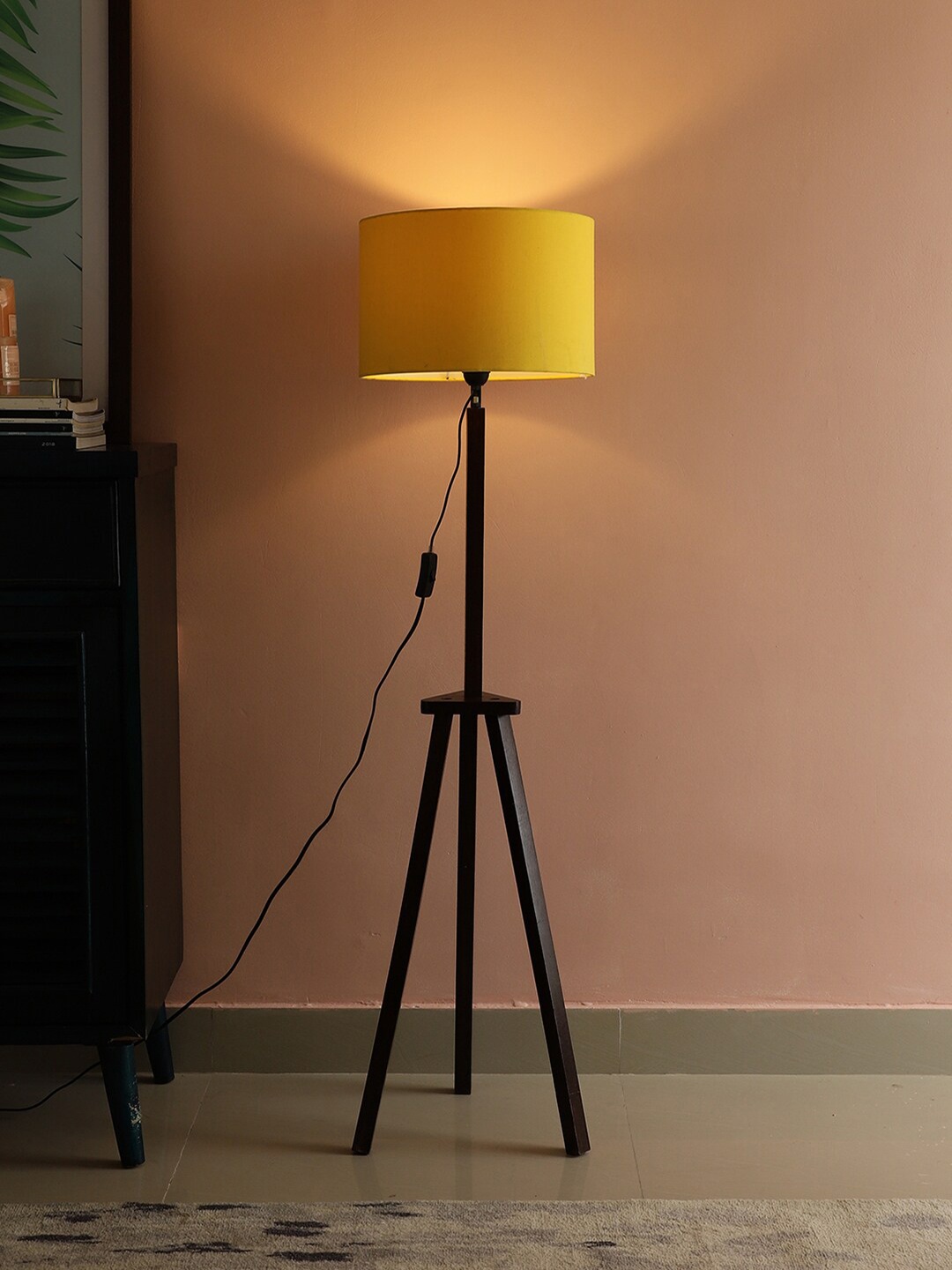 

SANDED EDGE Yellow Tripod Floor Lamp
