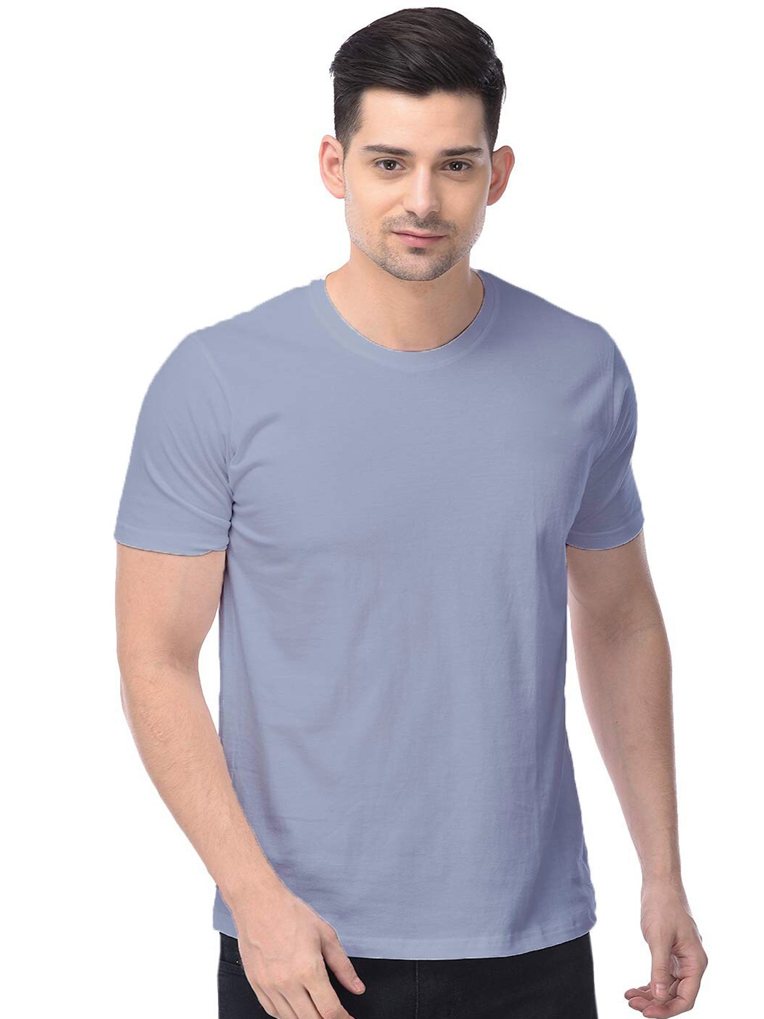 

COLOR CAPITAL Round Neck Cotton T-shirt, Blue
