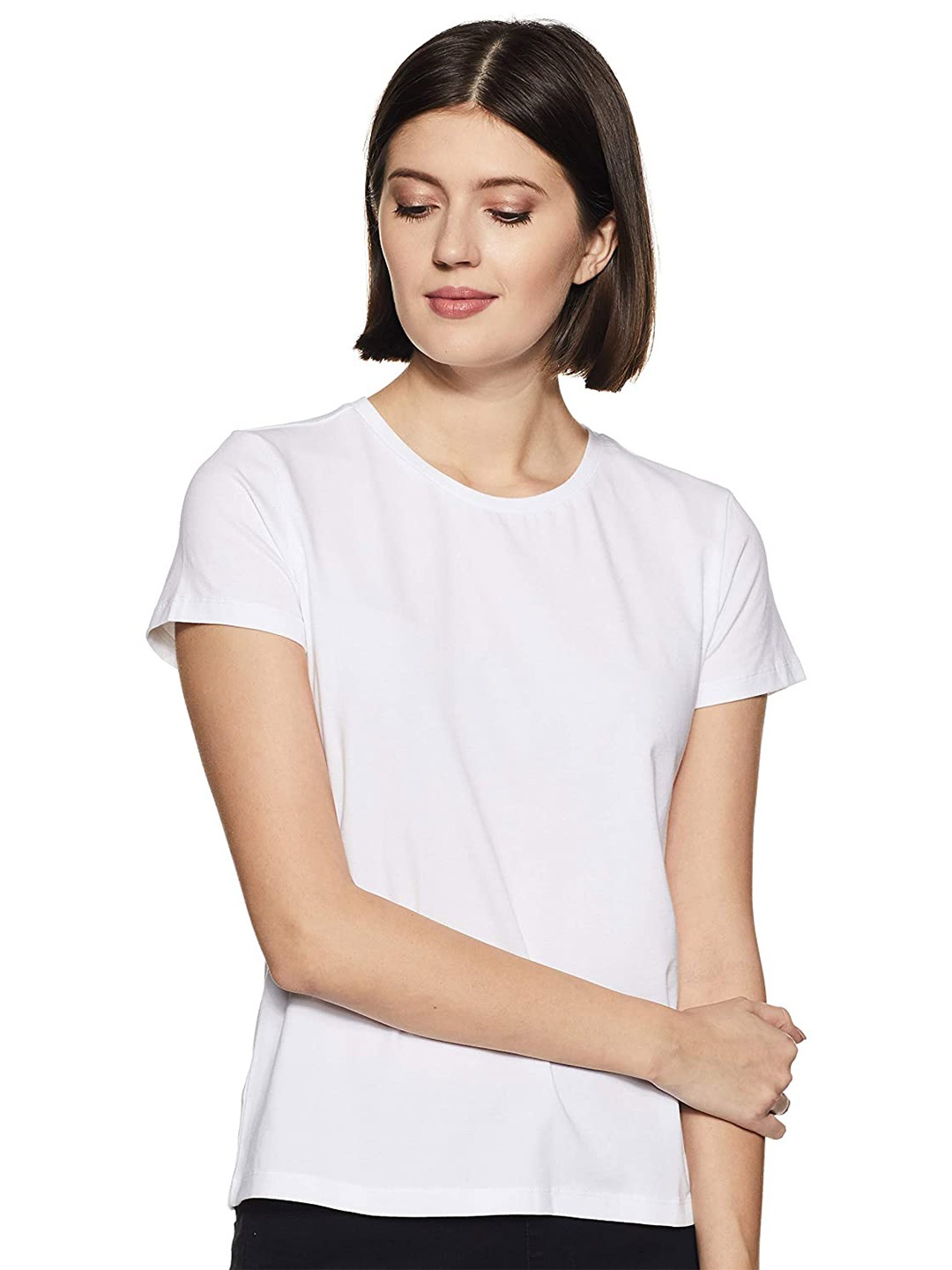 

COLOR CAPITAL Round Neck Cotton T-shirt, White