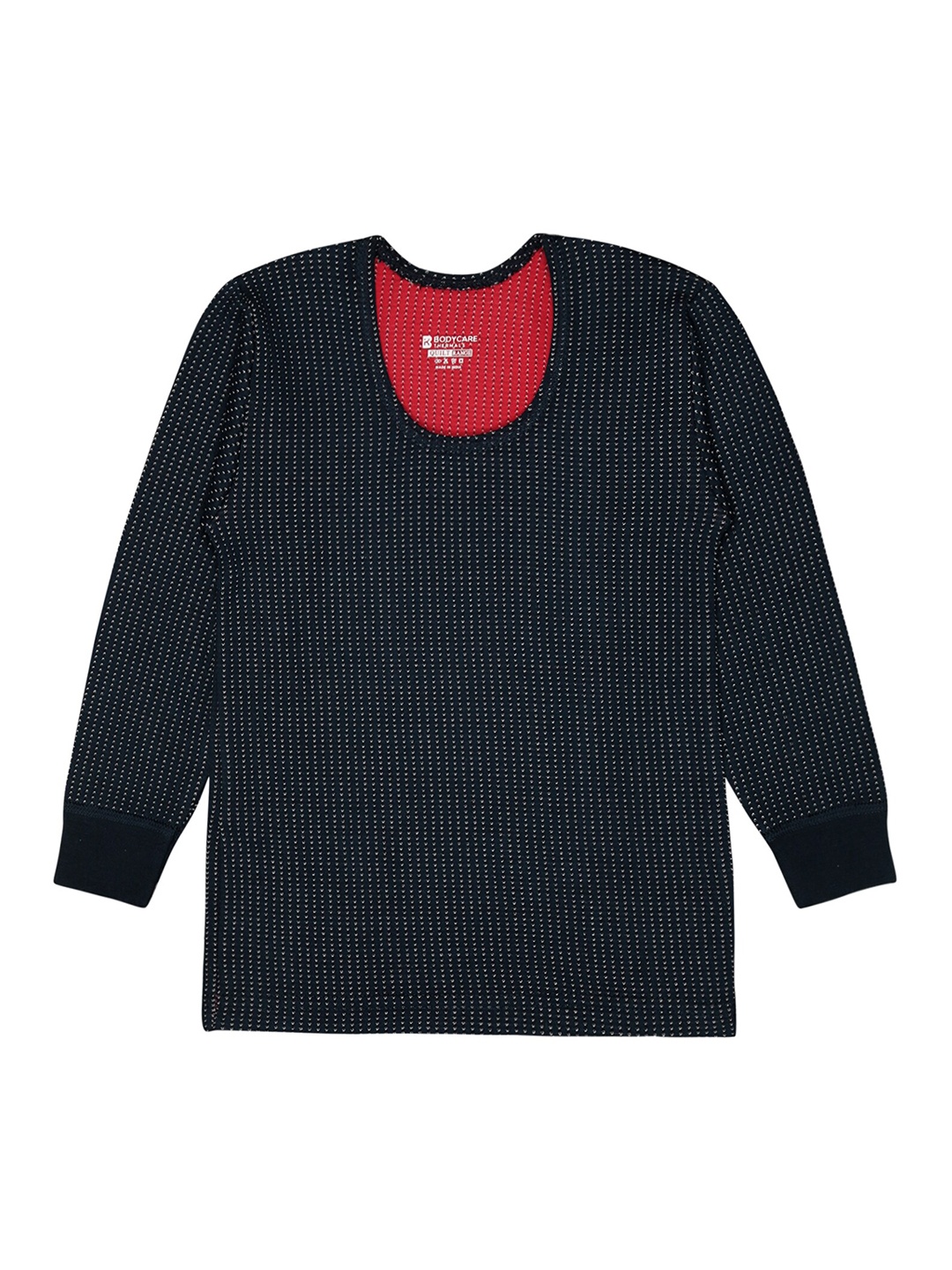 

BODYCARE INSIDER Infants Striped Woolen Thermal Tops, Navy blue