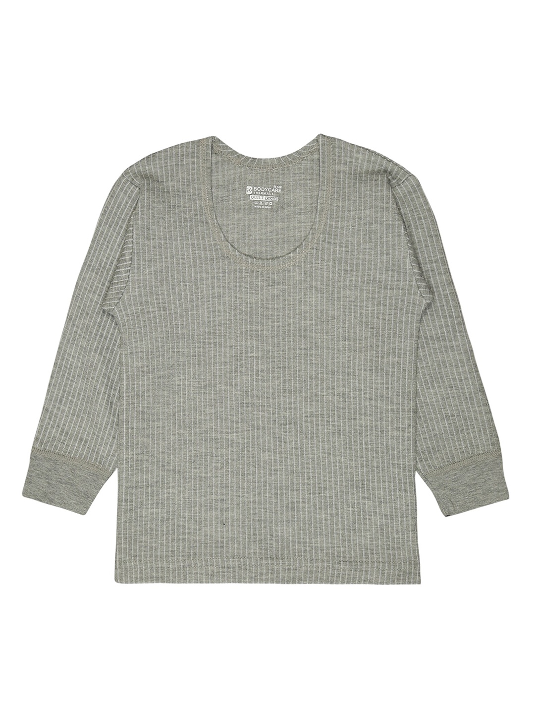 

BODYCARE INSIDER Infants Striped Woolen Thermal Tops, Grey melange