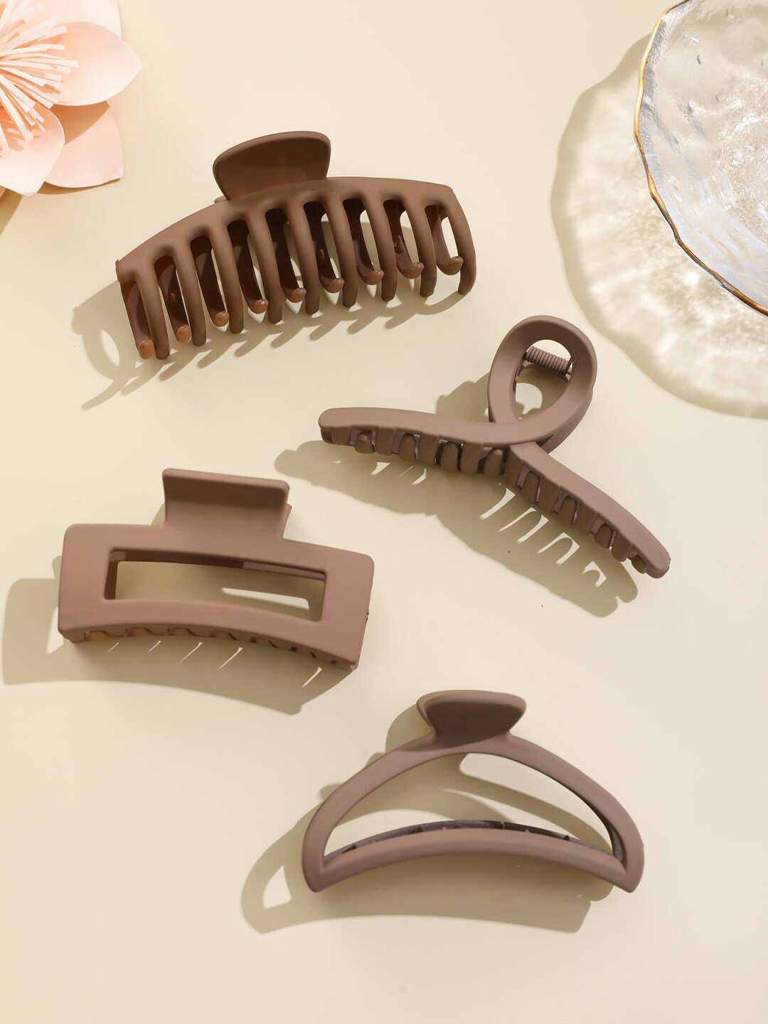 

FIMBUL Set of 4 Claw Clips, Brown