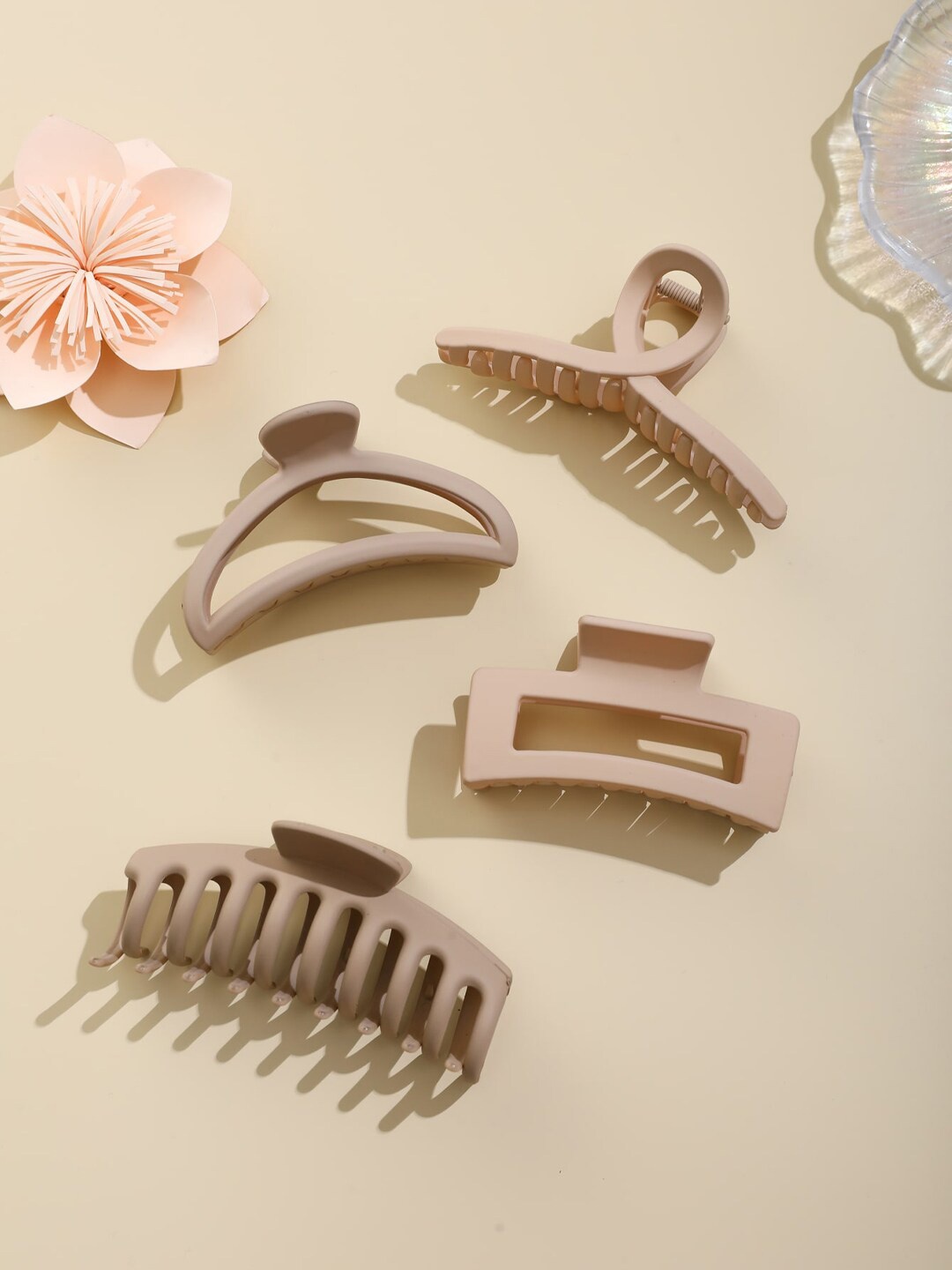 

FIMBUL Set Of 4 Plastic Claw Clip, Cream