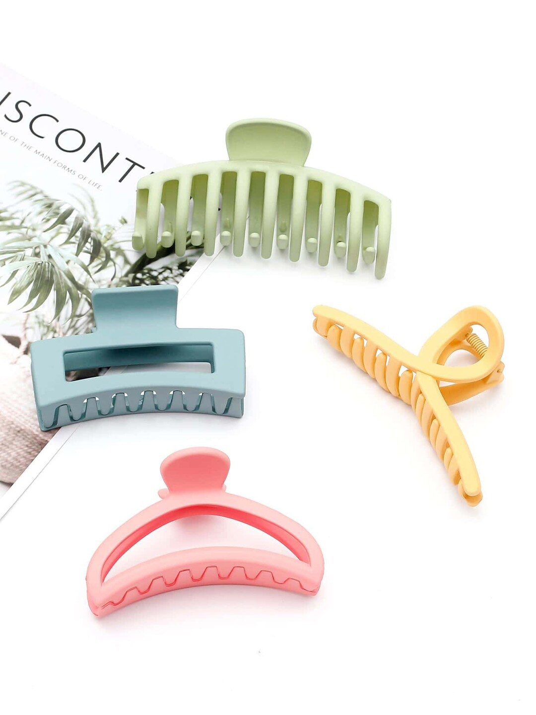 

FIMBUL Set Of 4 Plastic Claw Clip, Green