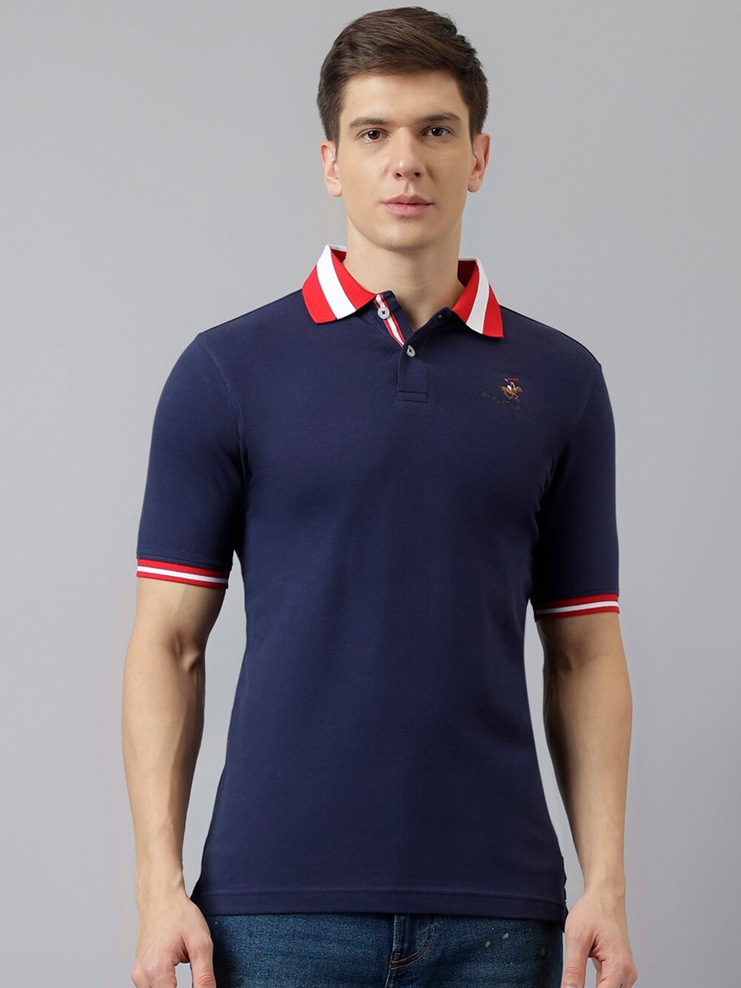 

Beverly Hills Polo Club Polo Collar Cotton T-shirt, Blue