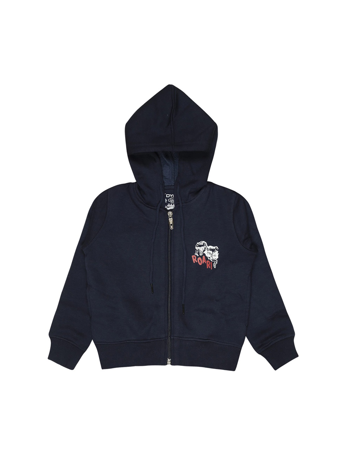 

DYCA Boys Hooded Fleece Zip Detail Bomber Jacket, Navy blue