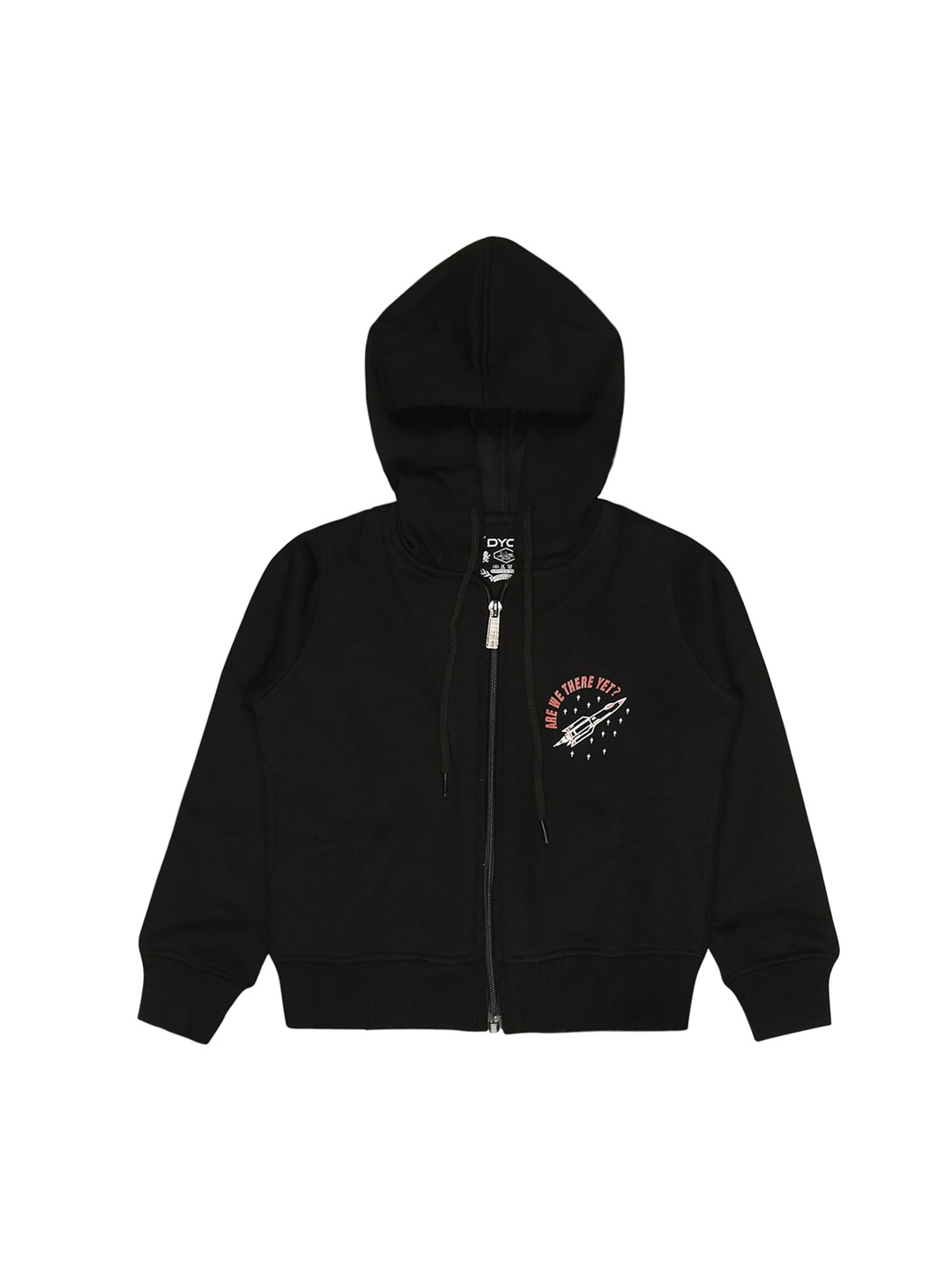 

DYCA Boys Hooded Fleece Open Front Jacket, Black