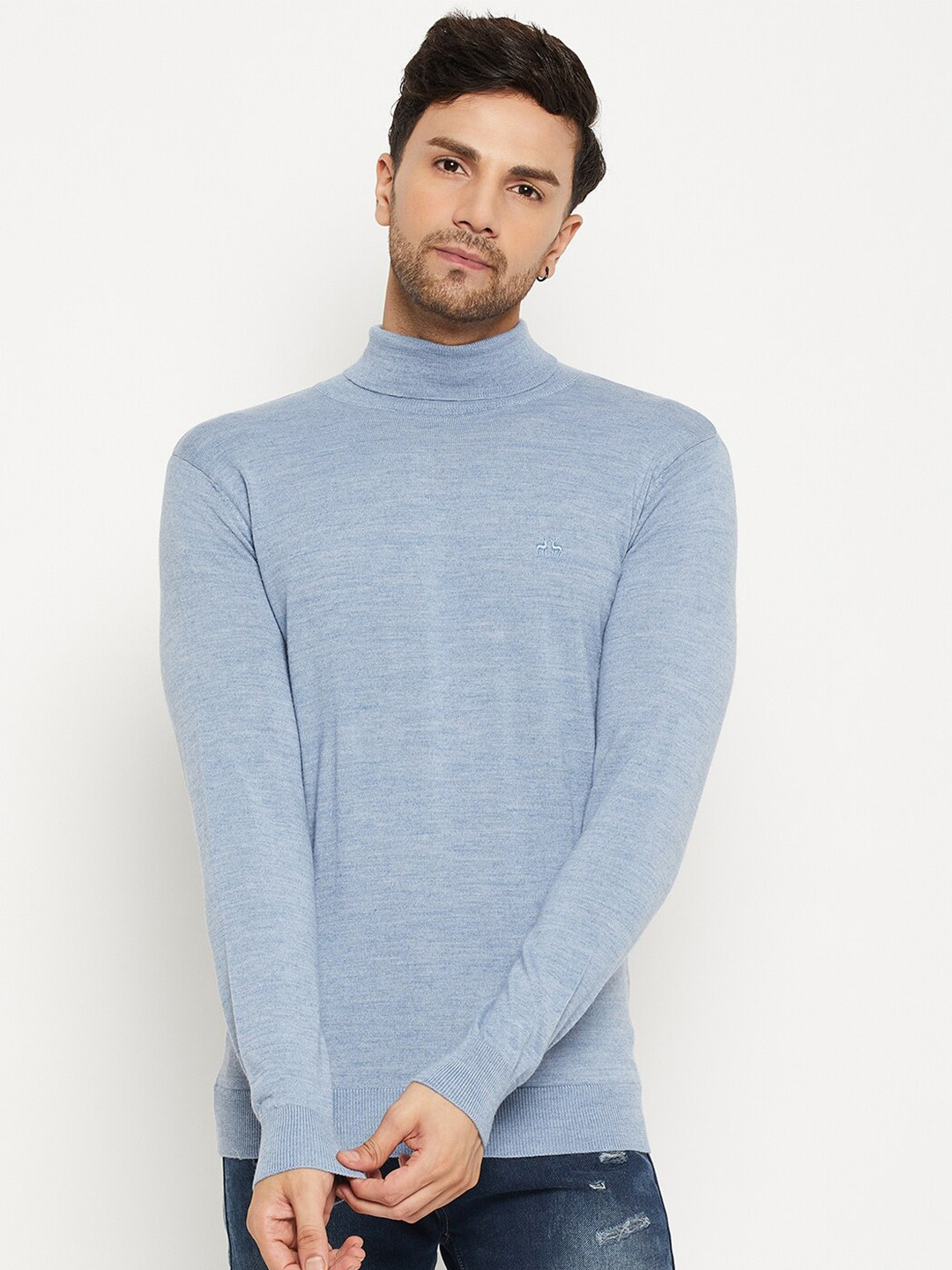 

98 Degree North Turtle Neck Woollen Pullover, Blue