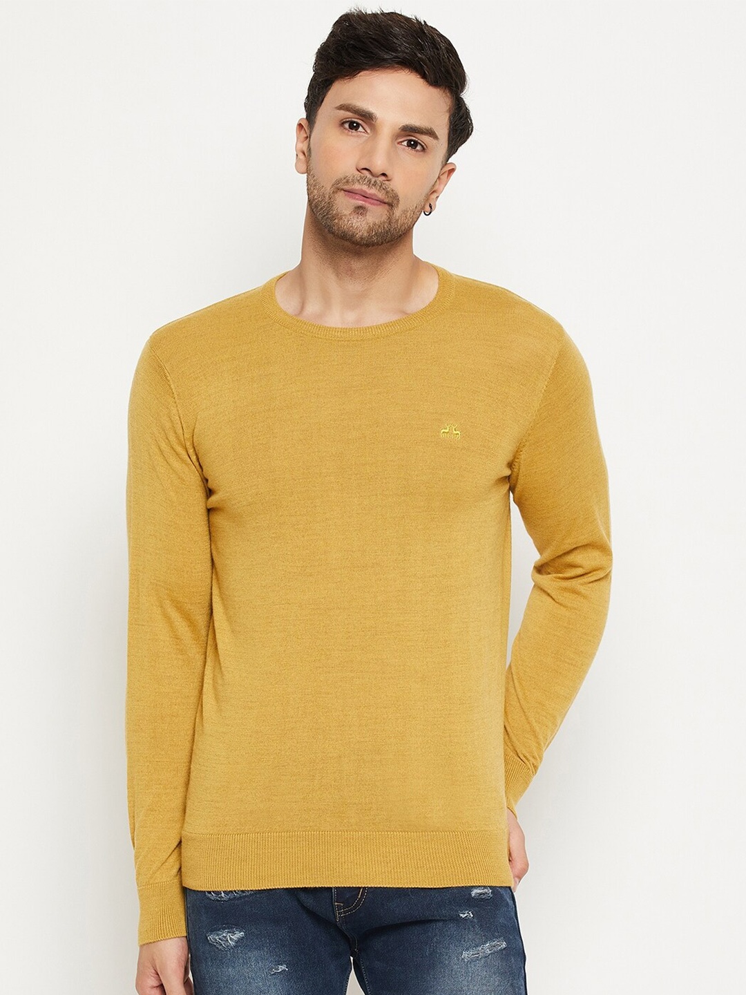 

98 Degree North Long Sleeves Woollen Pullover, Khaki