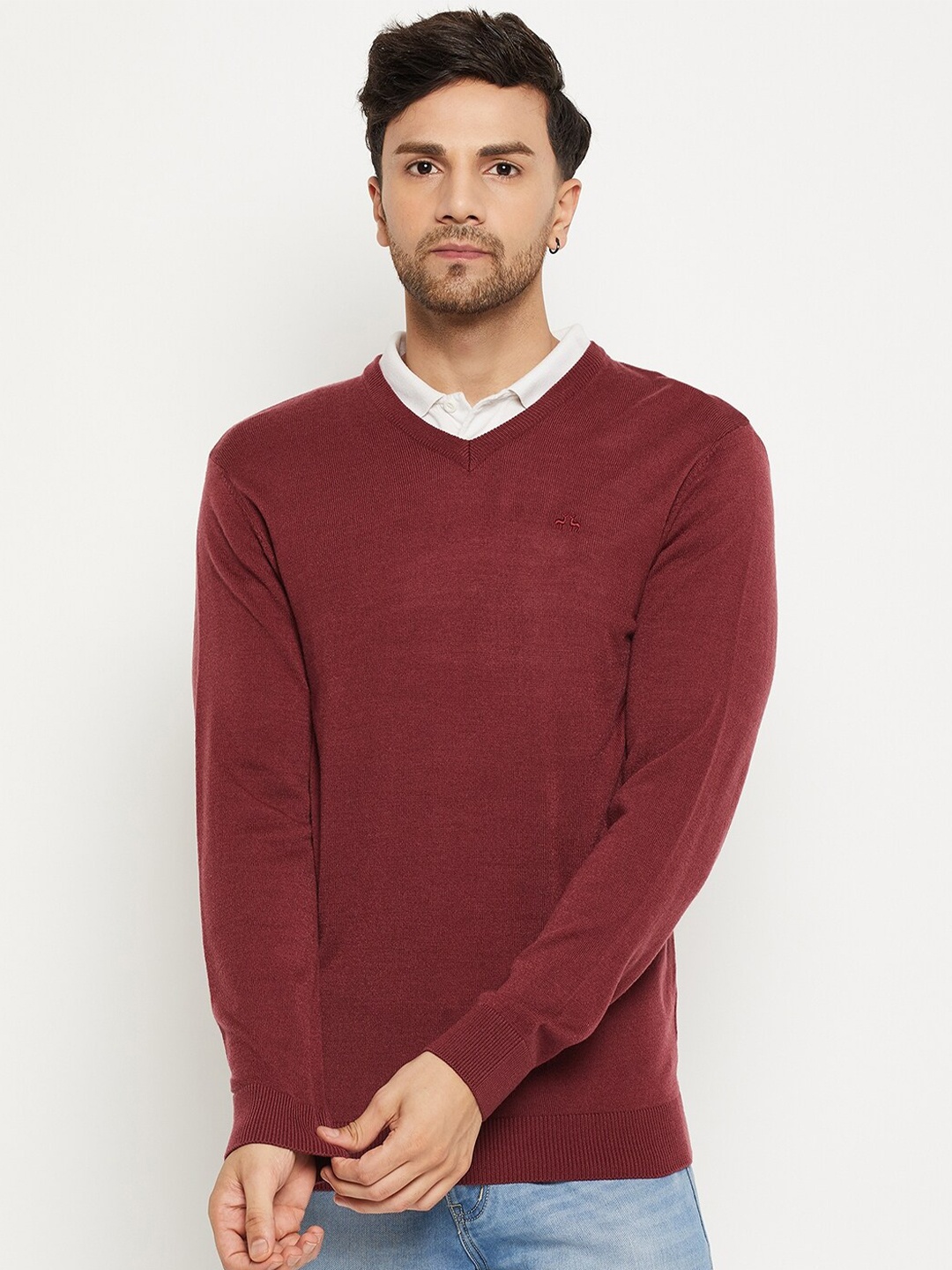 

98 Degree North V Neck Pullover Sweater, Maroon