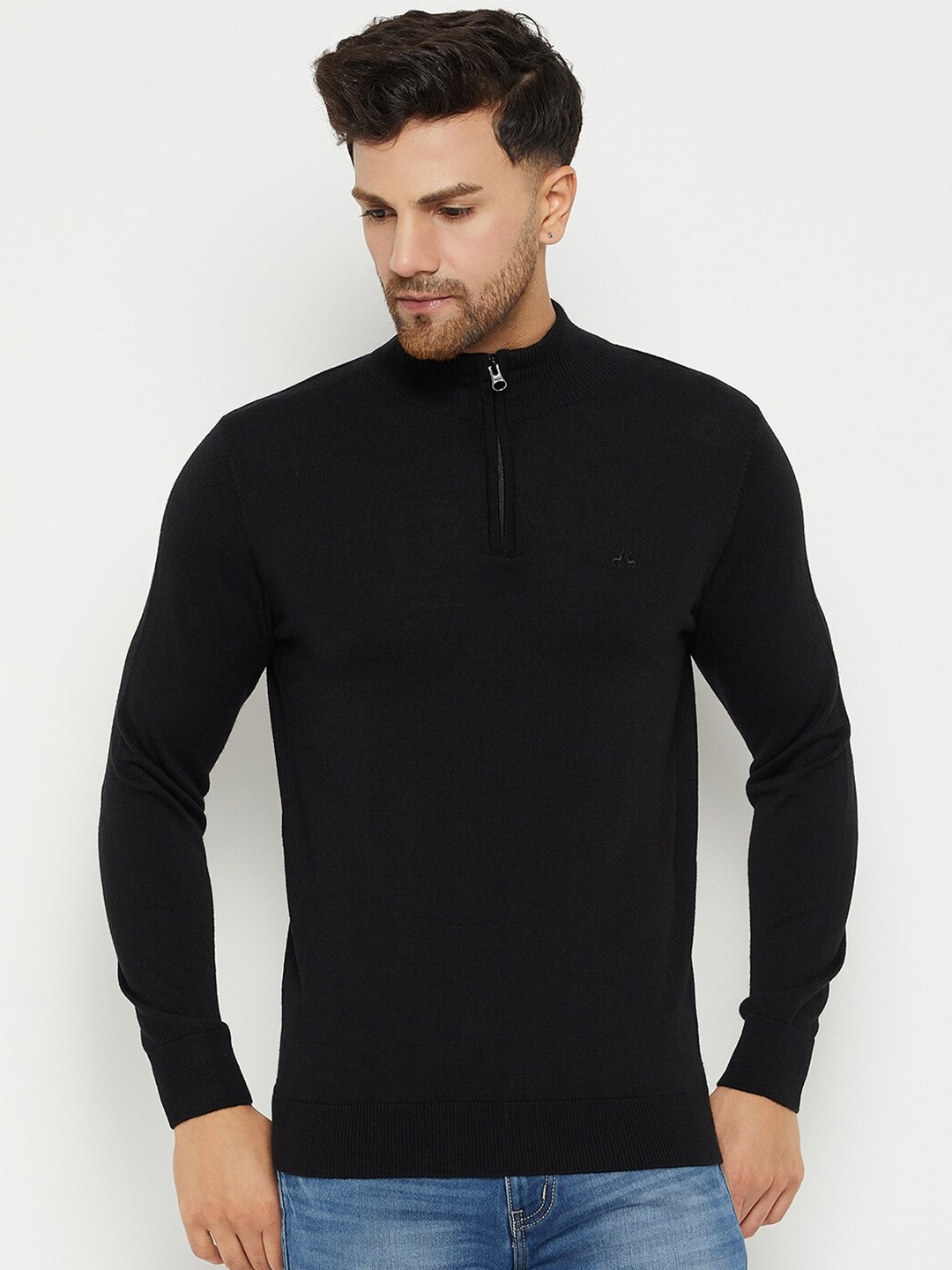 

98 Degree North Mock Neck Pullover Sweater, Black
