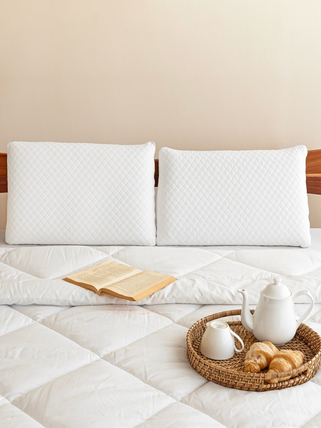 

HOMEMONDE White Cotton Sleep Pillows
