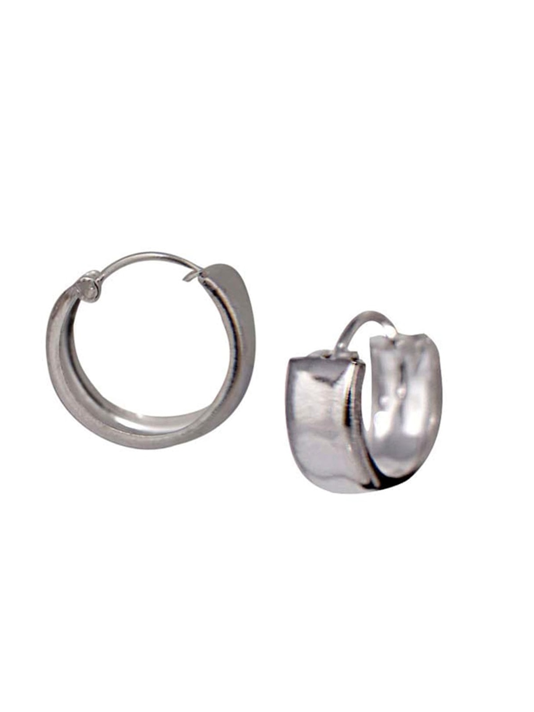 

Abhooshan Contemporary Sterling Silver Hoop Earrings