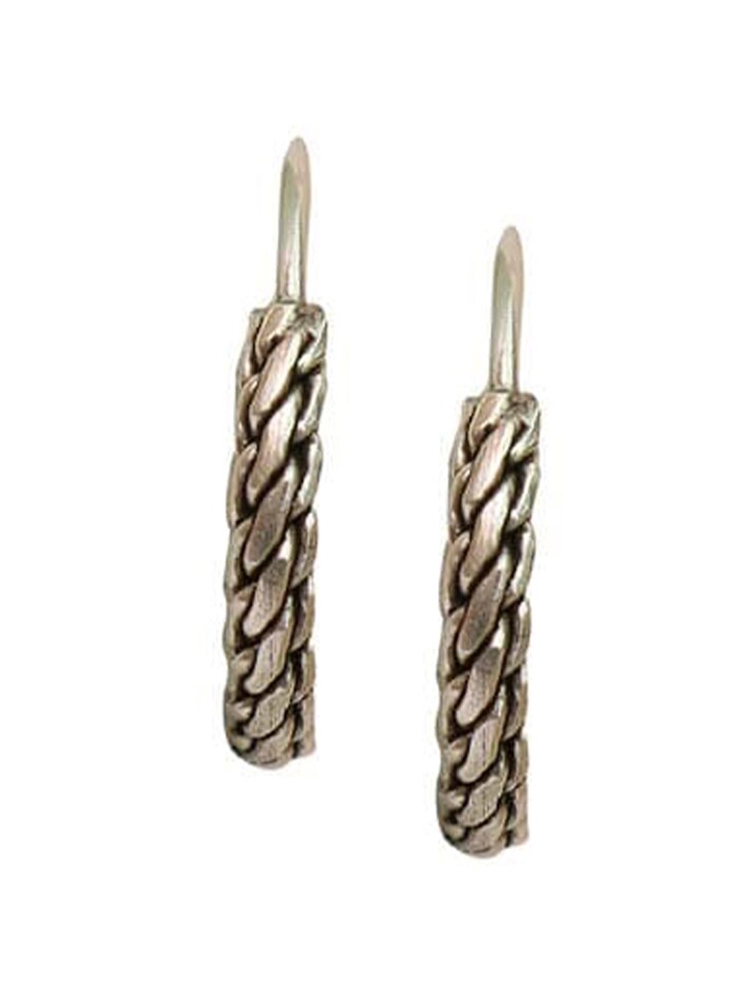 

Abhooshan 92.5 Sterling Silver Contemporary Hoop Earrings