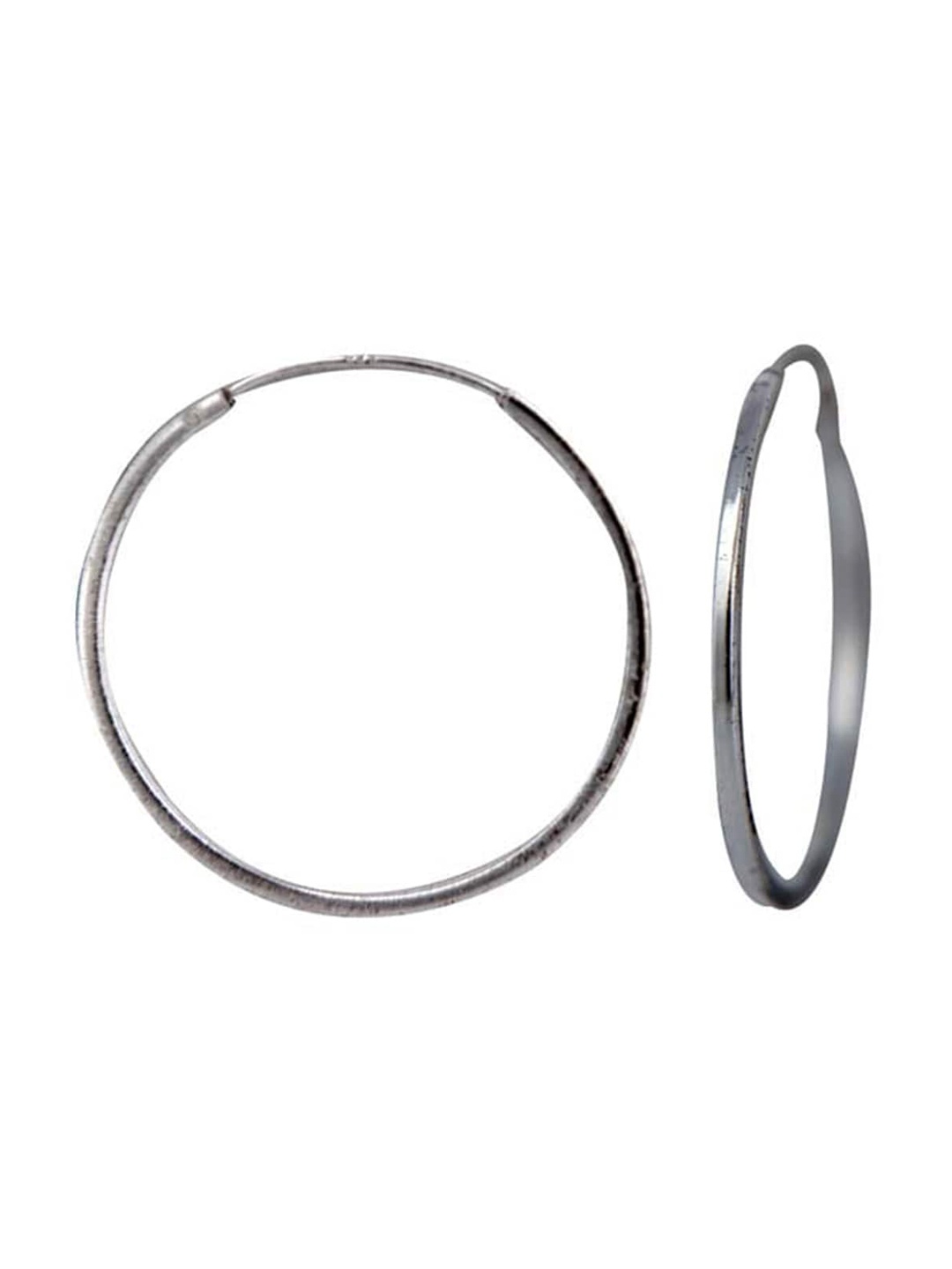 

Abhooshan 92.5 Sterling Silver Contemporary Hoop Earrings