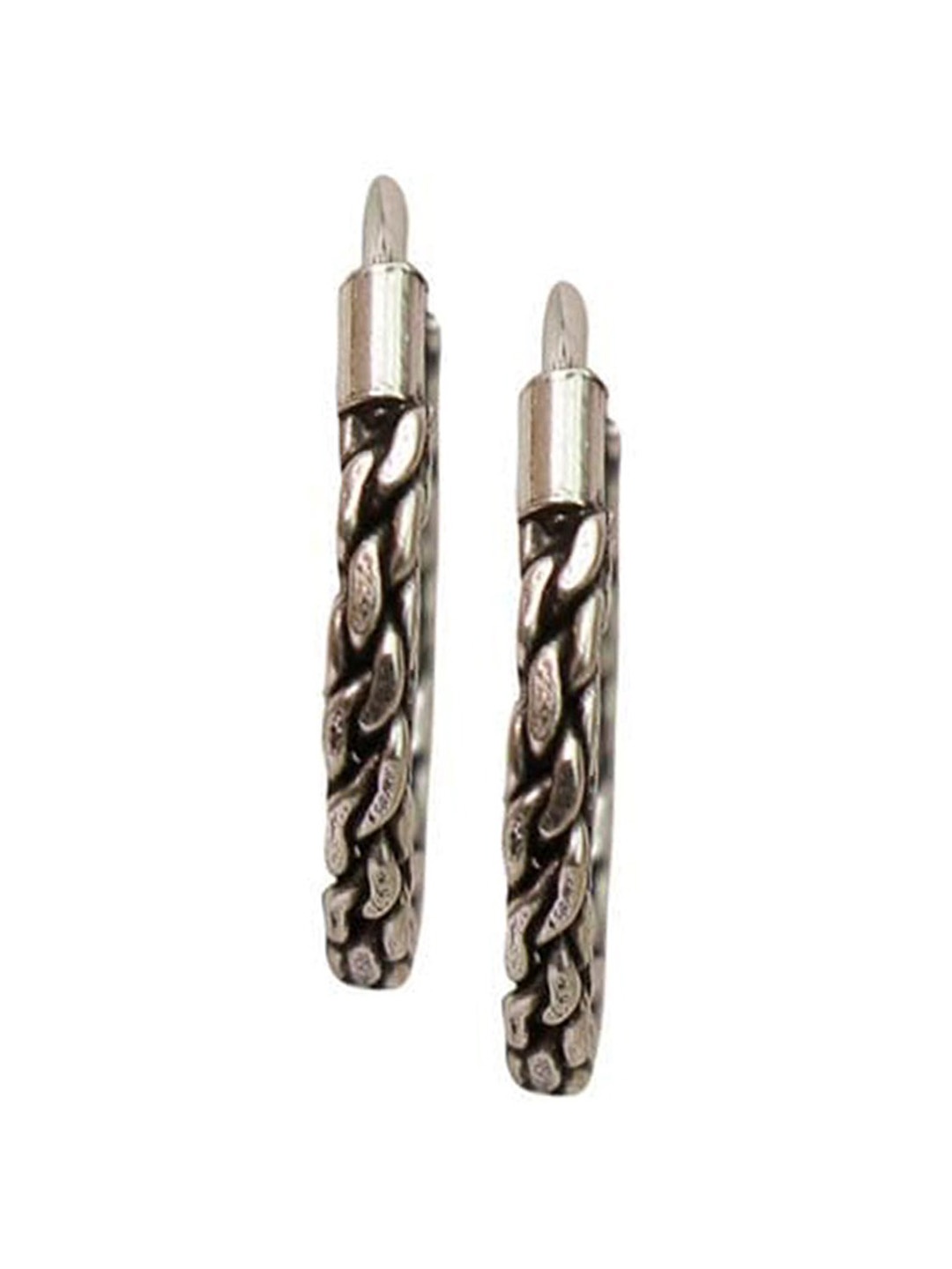 

Abhooshan 92.5 Sterling Silver Contemporary Hoop Earrings