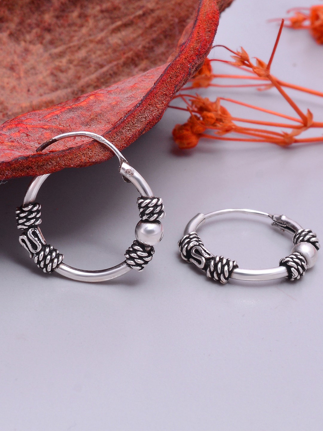 

Abhooshan Sterling Silver Circular Hoop Earrings