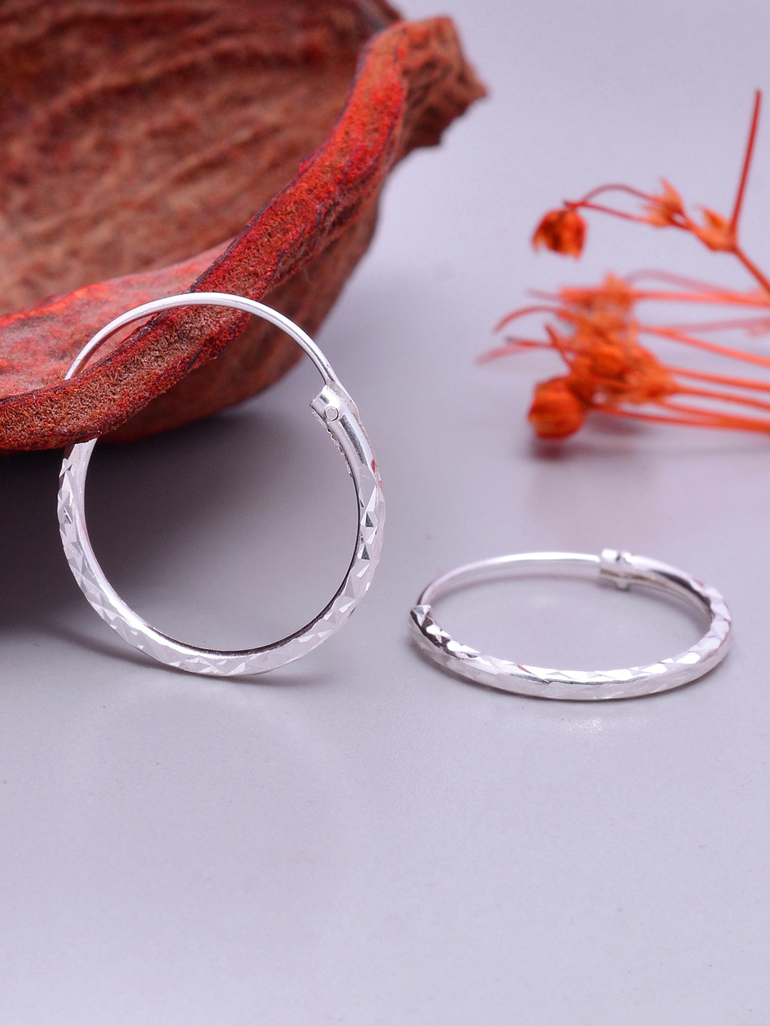 

Abhooshan Sterling Silver Circular Hoop Earrings